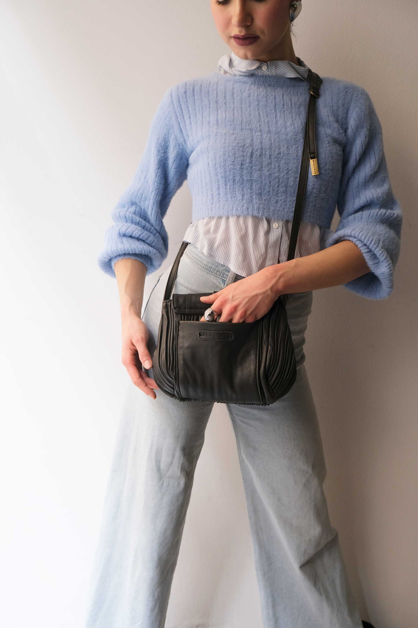 PRE ORDER discount 15%- Do mini saddle bag in pleated brown colour nappa leather - use code PREORDER15 - DELIVERY IS ESTIMATED WITHIN APPROXIMATELY 30 DAYS FROM THE ORDER DATE- Made in Italy -