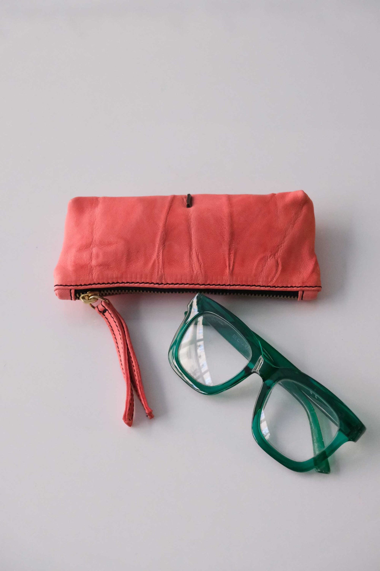 Mix soft coral leather  – The Sustainable Pochette - Made in Italy
