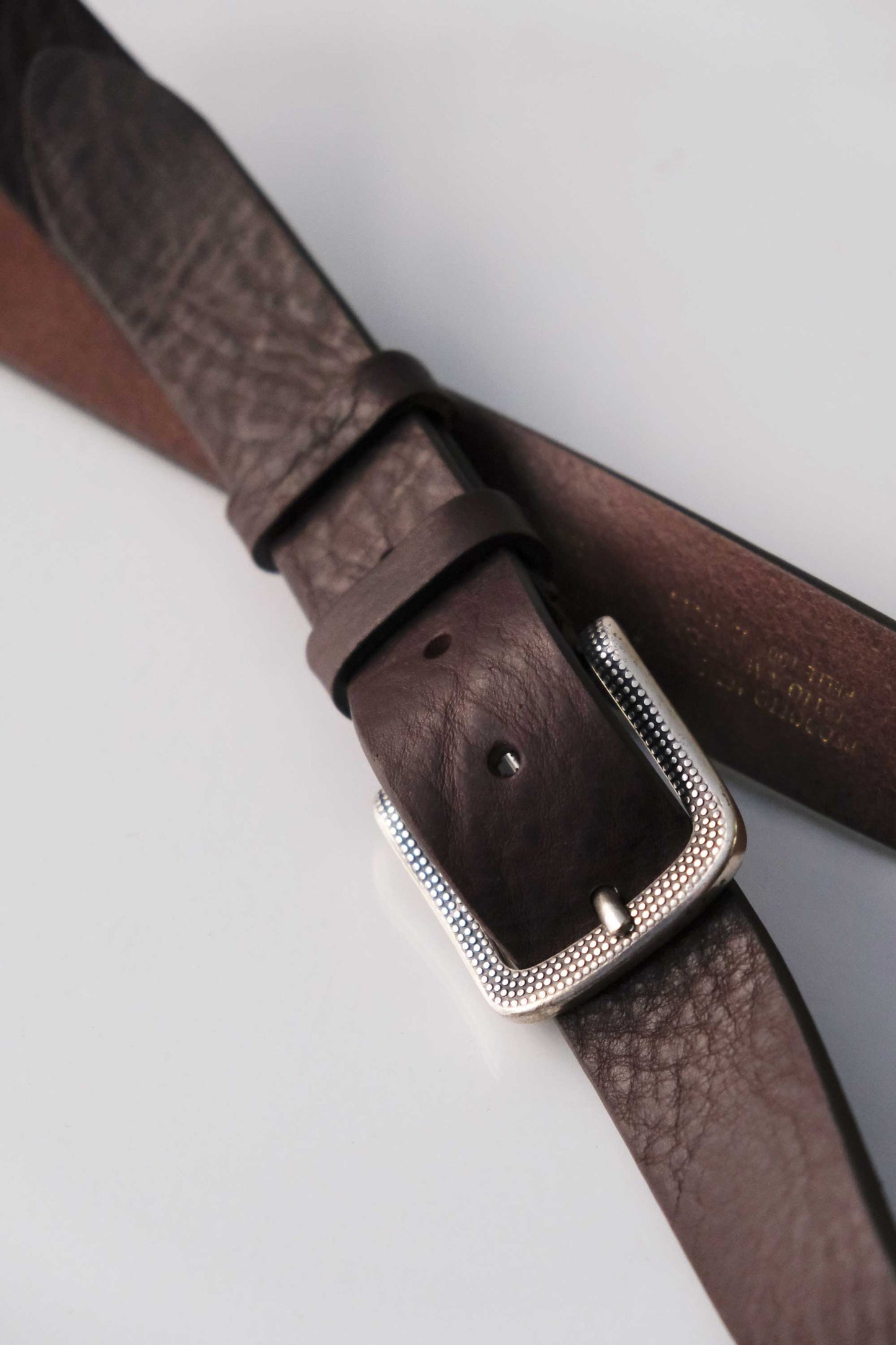 Belt Sound – Men’s vegetable-tanned leather dark brown – Made in Italy