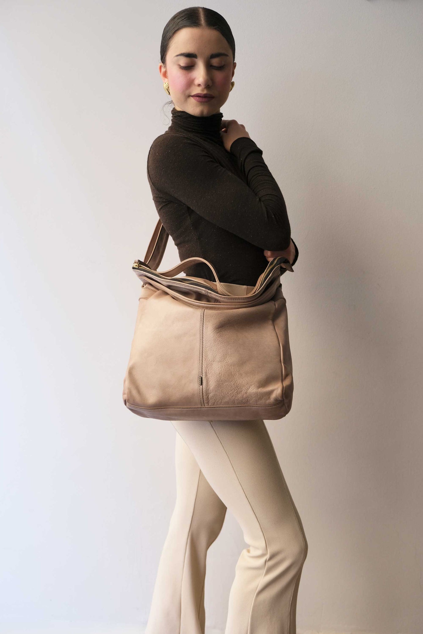 Valy in turner sand soft calf leather - Made in Italy -