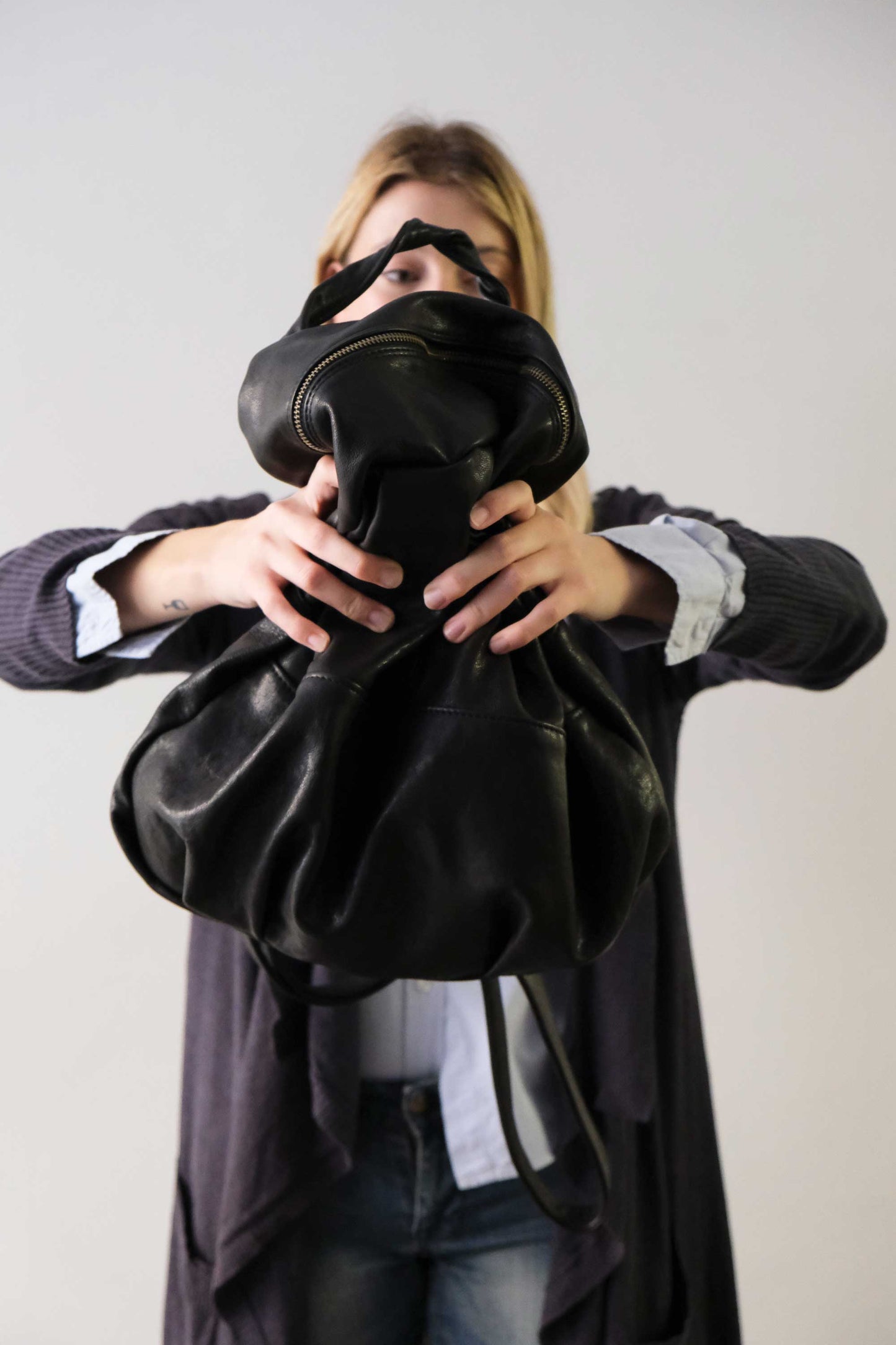 PRE ORDER discount 15%- Nerina backpack in black nappa leather- use code PREORDER15 - DELIVERY IS ESTIMATED WITHIN APPROXIMATELY 30 DAYS FROM THE ORDER DATE - Made in Italy -
