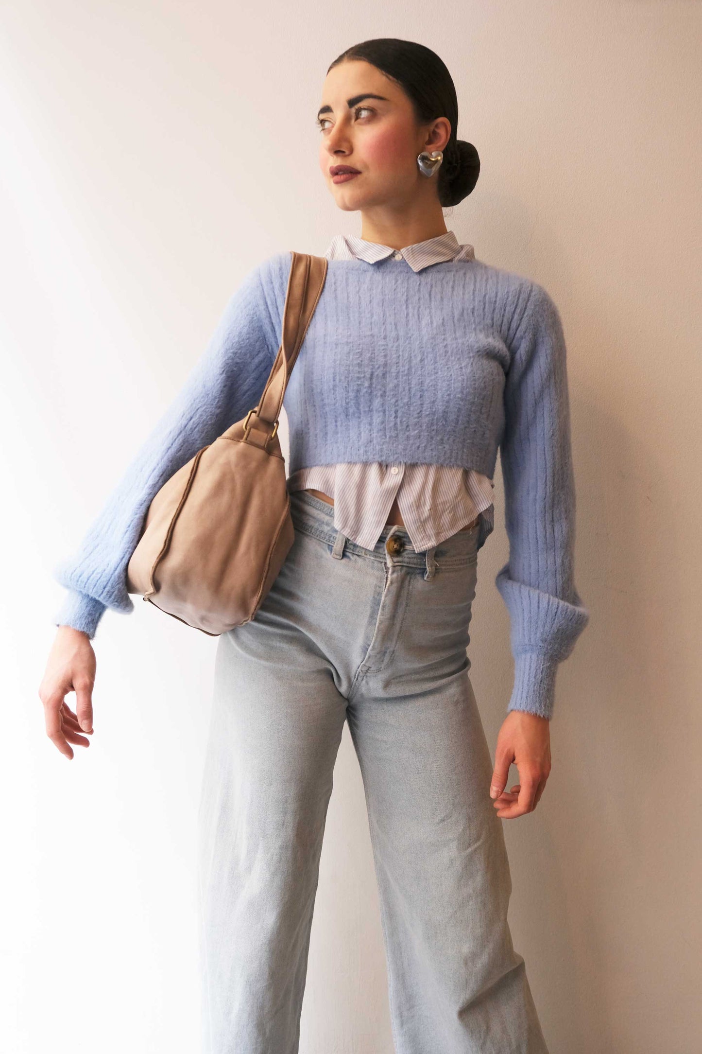 Rechi Big sand garment-dyed leather - Made in Italy -