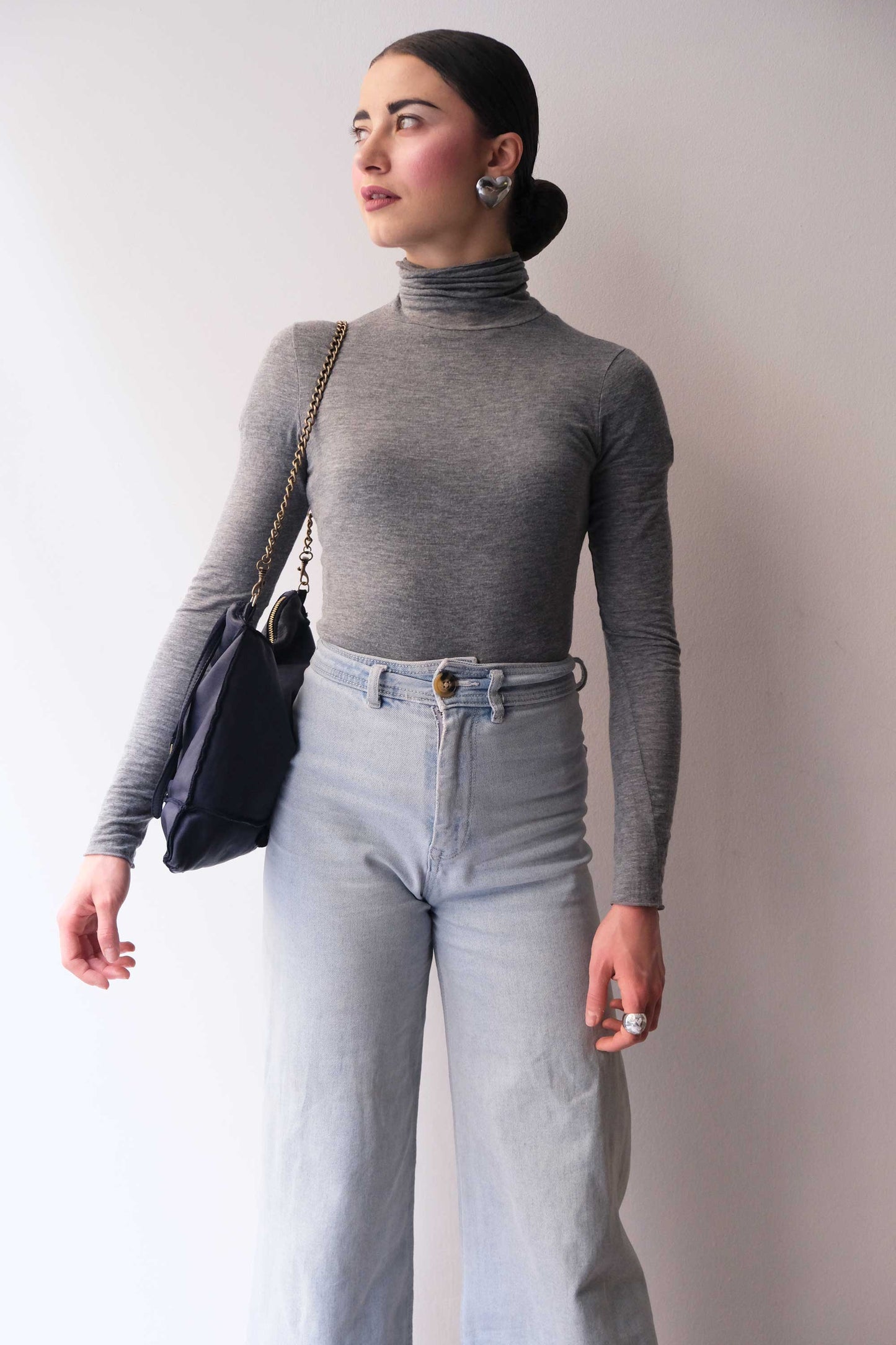 Rezoe navy garment-dyed leather - Made in Italy -
