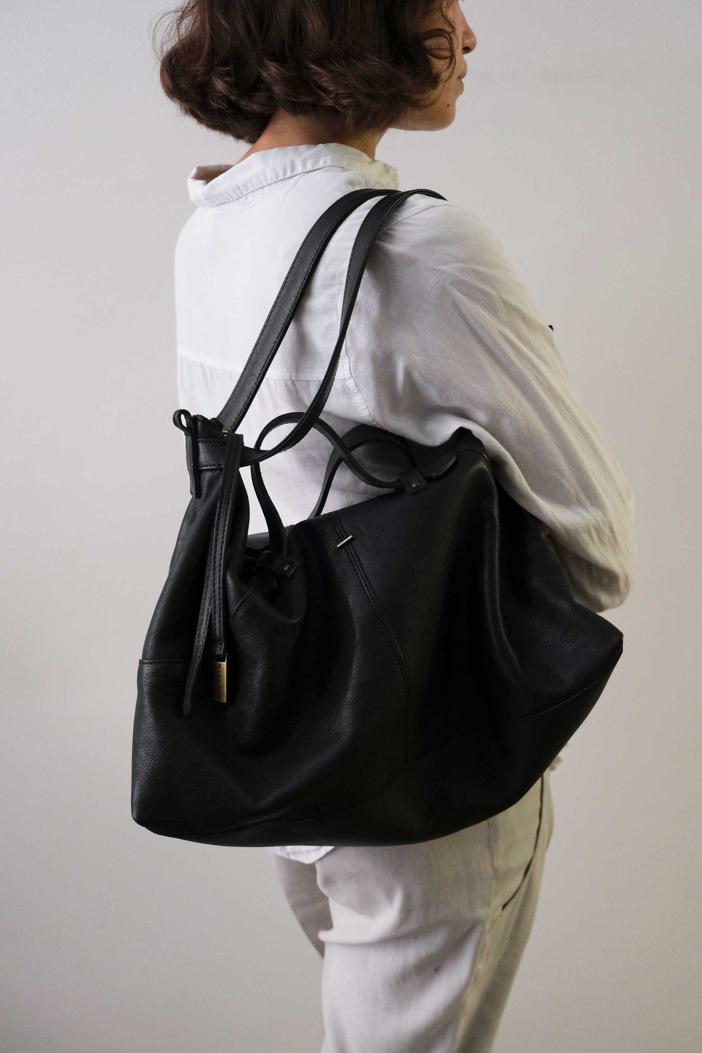 PRE ORDER discount 15%- Cloudy crossbody bag in black nappa leather - use code PREORDER15 - DELIVERY IS ESTIMATED WITHIN APPROXIMATELY 30 DAYS FROM THE ORDER DATE - Made in Italy -