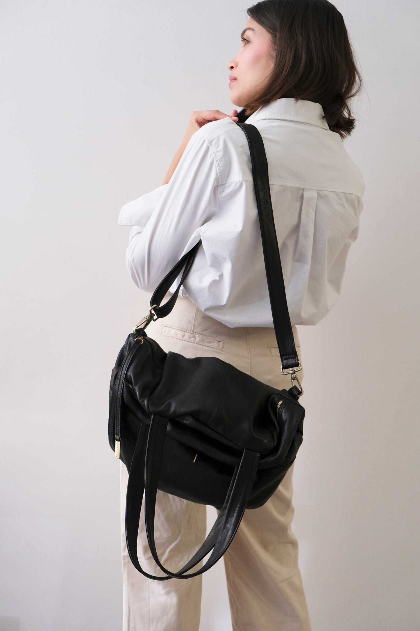 PRE ORDER discount 15%- Riri tote bag in black nappa leather- use code PREORDER15 - DELIVERY IS ESTIMATED WITHIN APPROXIMATELY 30 DAYS FROM THE ORDER DATE - Made in Italy -