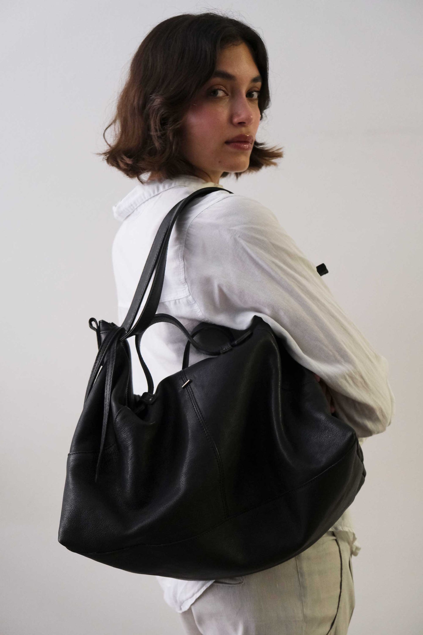 PRE ORDER discount 15%- Cloudy crossbody bag in black nappa leather - use code PREORDER15 - DELIVERY IS ESTIMATED WITHIN APPROXIMATELY 30 DAYS FROM THE ORDER DATE - Made in Italy -