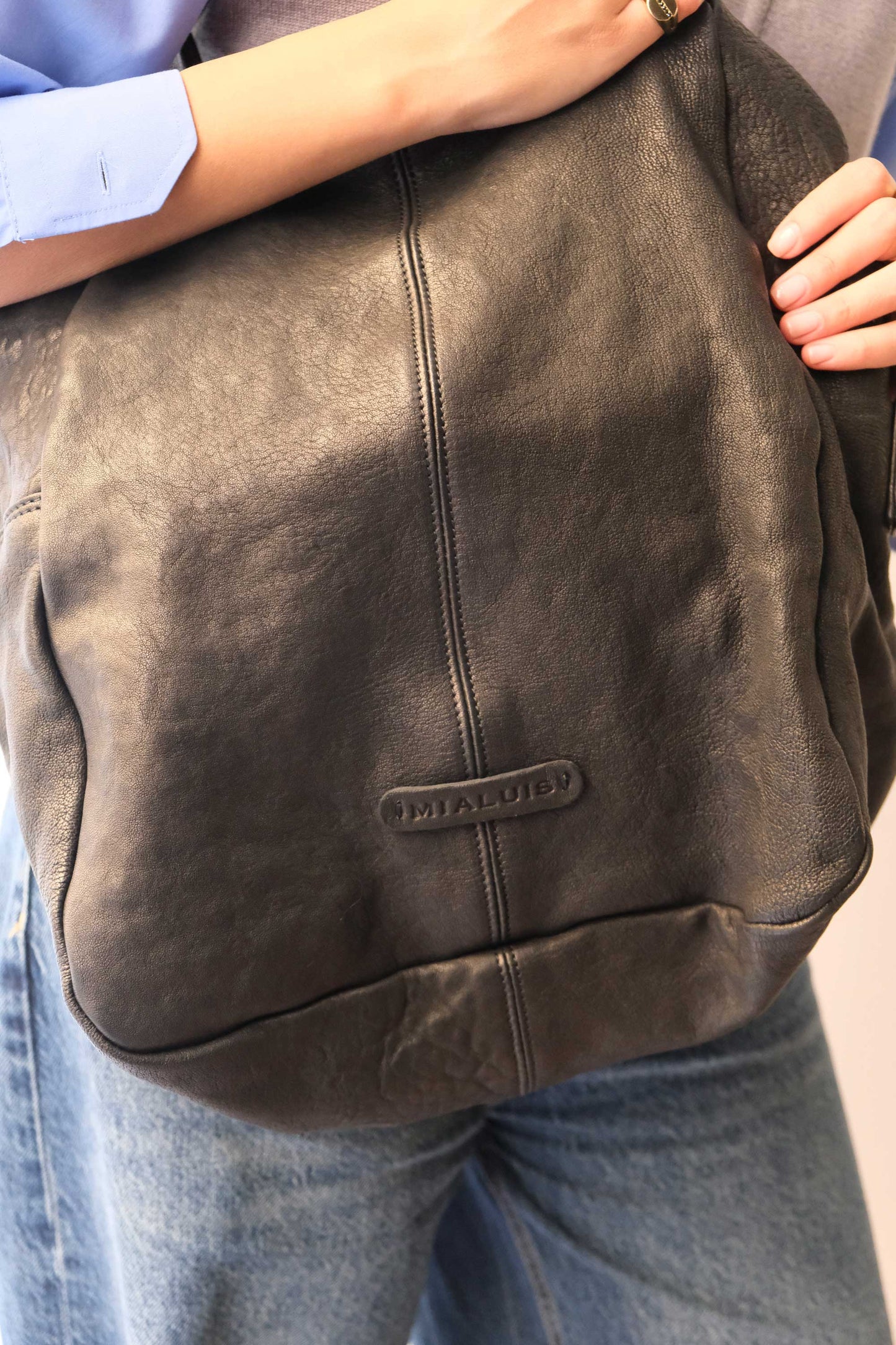 PRE ORDER discount 15%- Riri tote bag in black perforated nappa- use code PREORDER15 - DELIVERY IS ESTIMATED WITHIN APPROXIMATELY 30 DAYS FROM THE ORDER DATE - Made in Italy -
