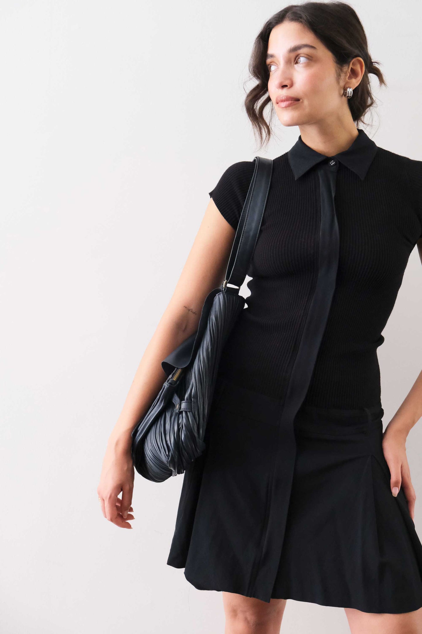 PRE ORDER discount 15%- Gabri tote bag in pleated navy colour nappa leather- use code PREORDER15 - DELIVERY IS ESTIMATED WITHIN APPROXIMATELY 30 DAYS FROM THE ORDER DATE - Made in Italy -