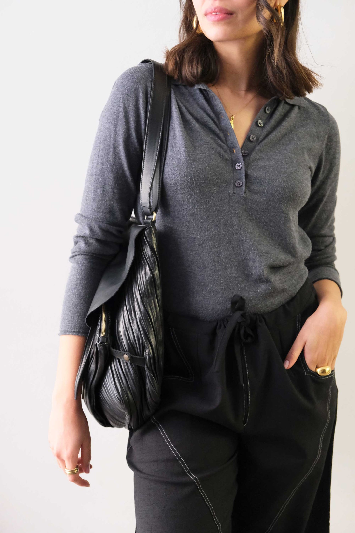 PRE ORDER discount 15%- tote bag in pleated black colour nappa leather - use code PREORDER15 - DELIVERY IS ESTIMATED WITHIN APPROXIMATELY 30 DAYS FROM THE ORDER DATE - Made in Italy -