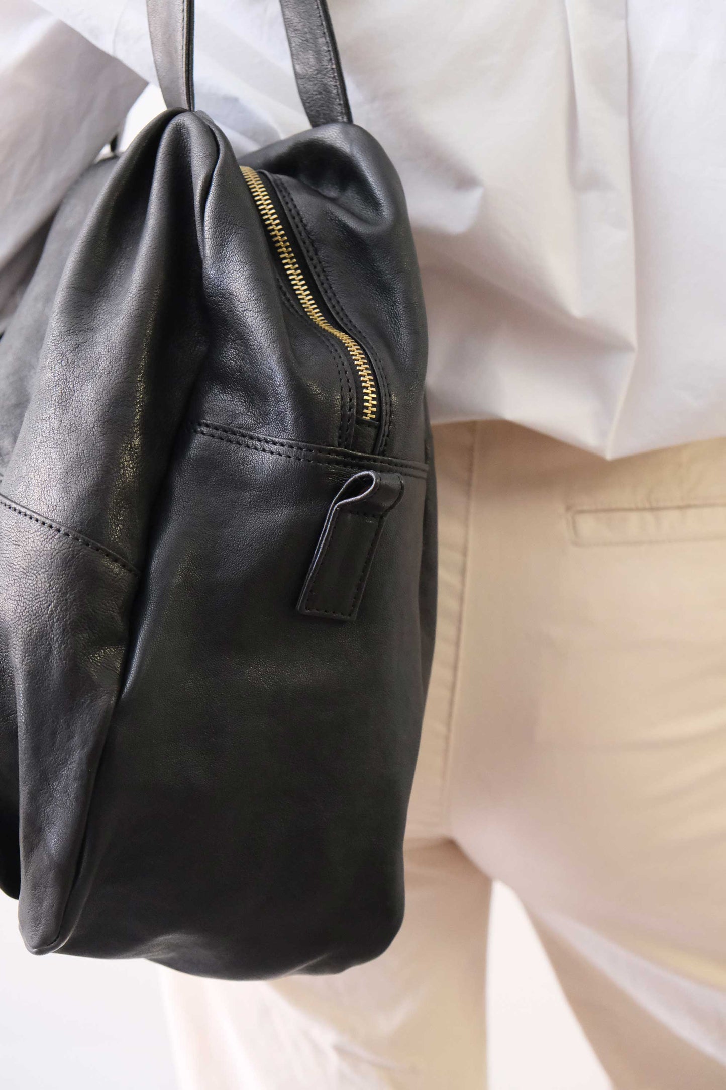 PRE ORDER discount 15%- Riri tote bag in black nappa leather- use code PREORDER15 - DELIVERY IS ESTIMATED WITHIN APPROXIMATELY 30 DAYS FROM THE ORDER DATE - Made in Italy -