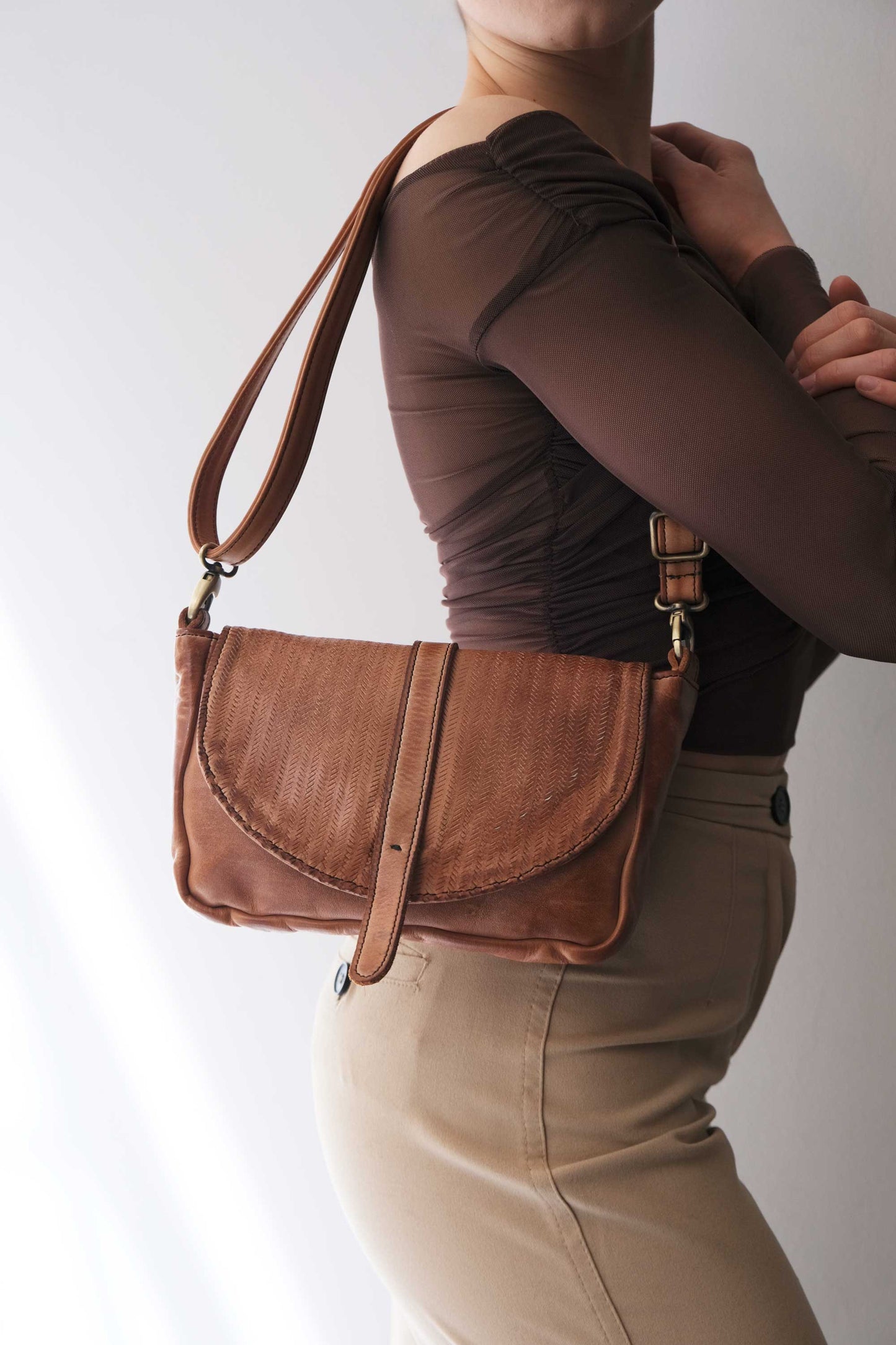 Barbara in turner cognac soft leather  - Made in Italy -