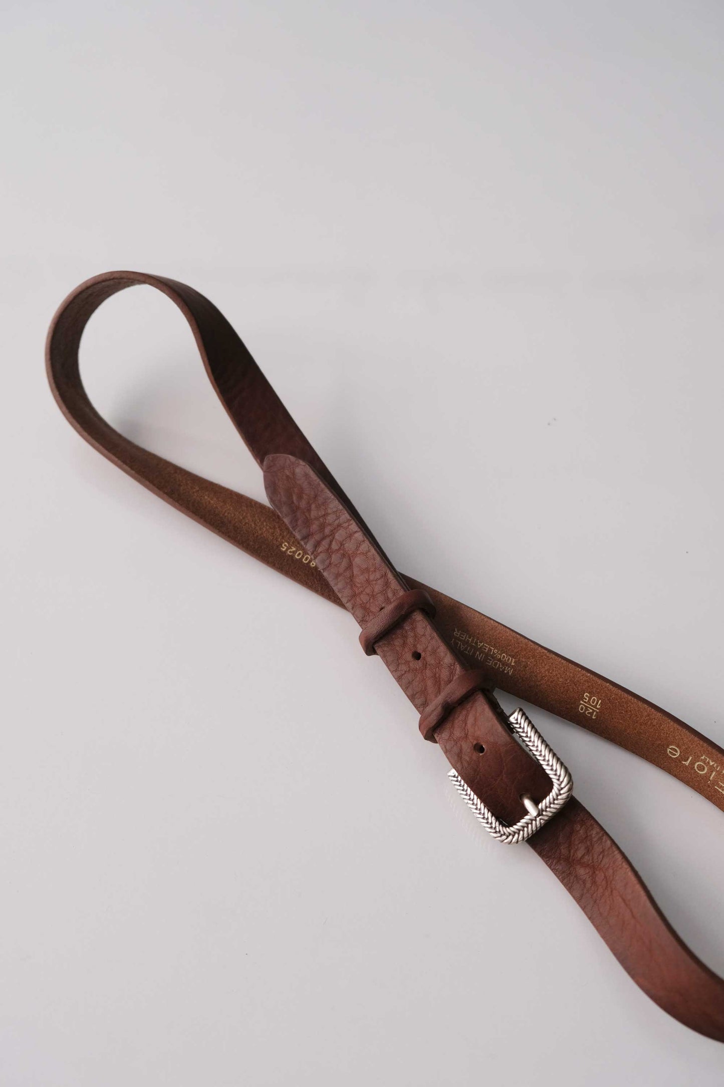 Belt Toro – Vegetable-tanned leather cognac – Made in Italy