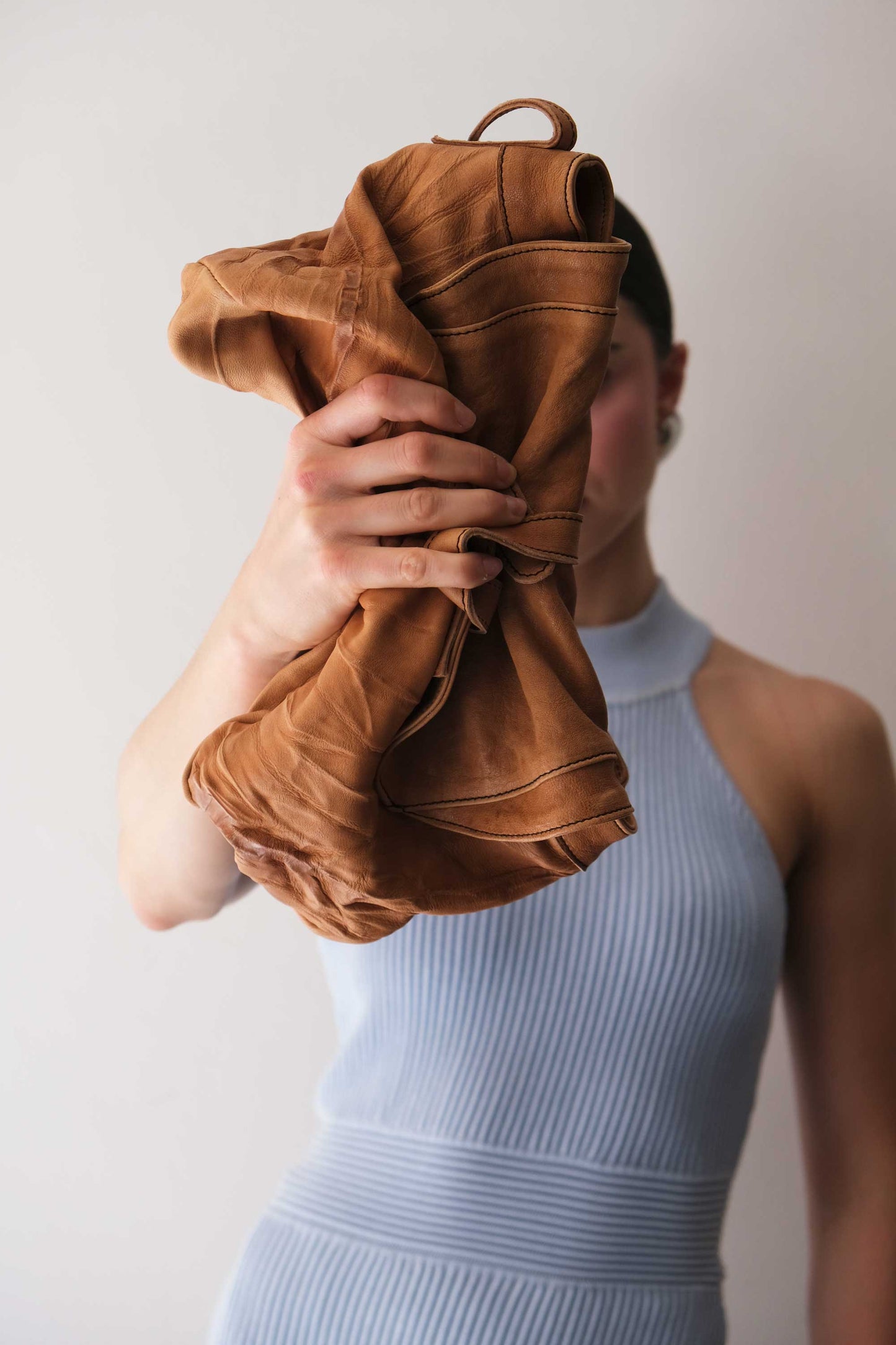 Do saddle bag cognac in soft nappa lomé - Made in Italy -
