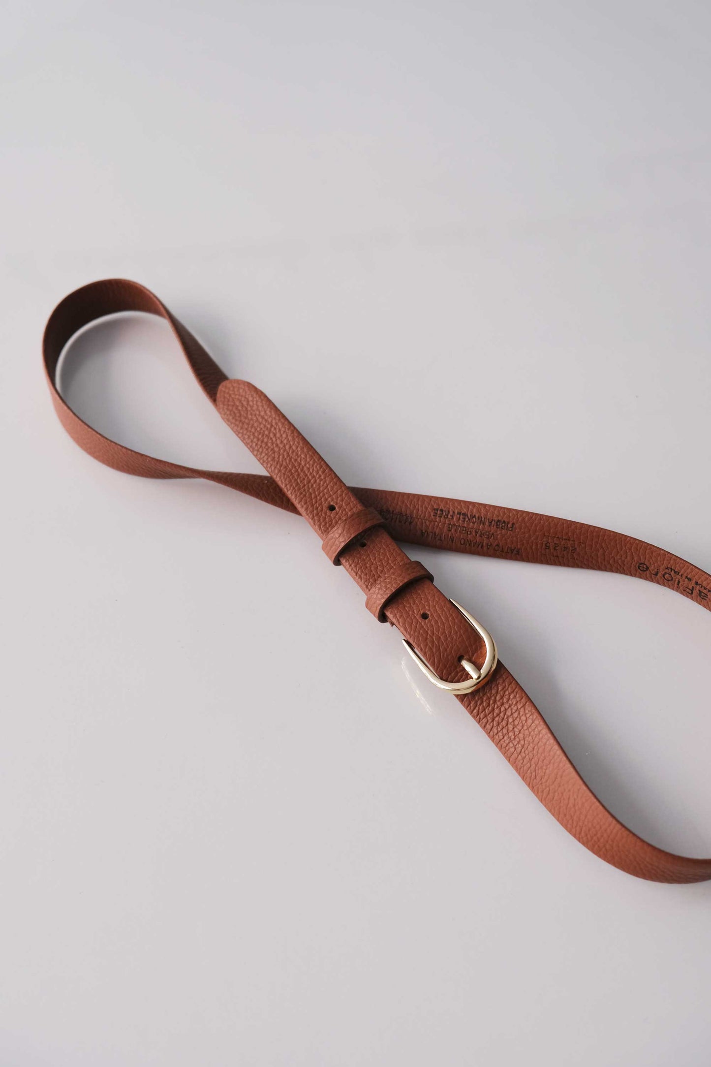 Belt Linea natural grain calf brick - Made in Italy -