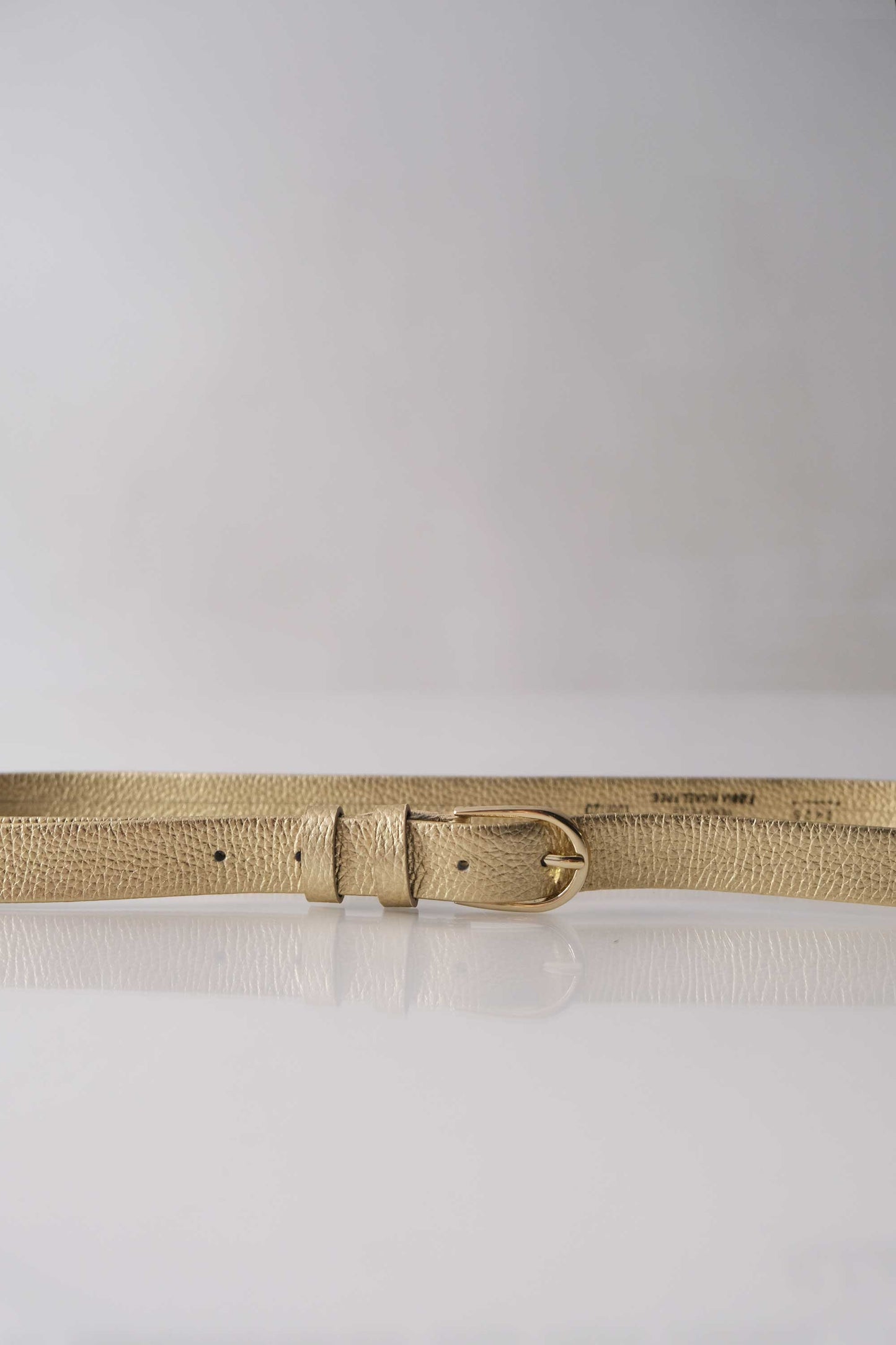 Belt Linea natural grain calf gold - Made in Italy -