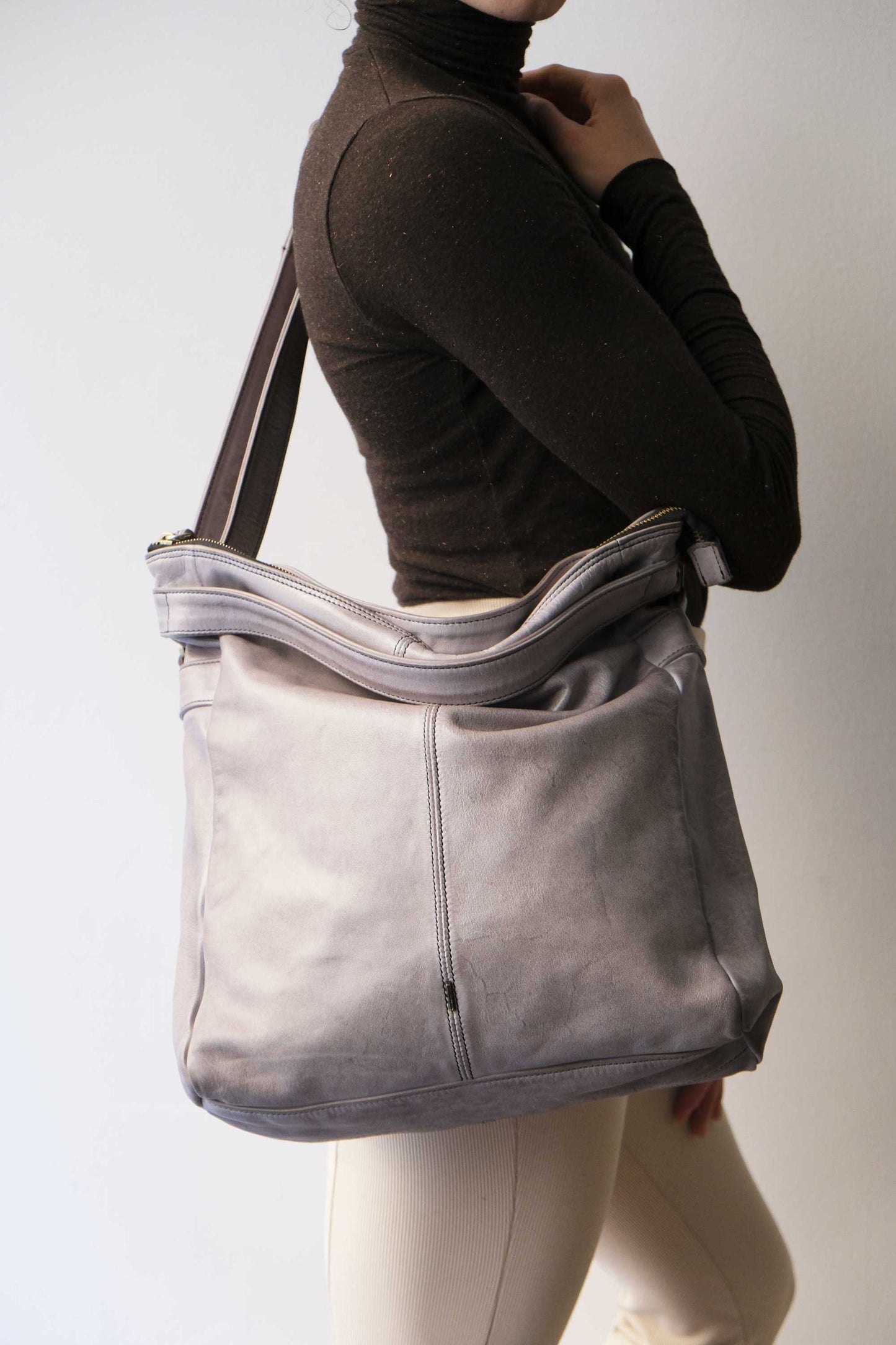 Valy in turner ash soft calf leather - Made in Italy -