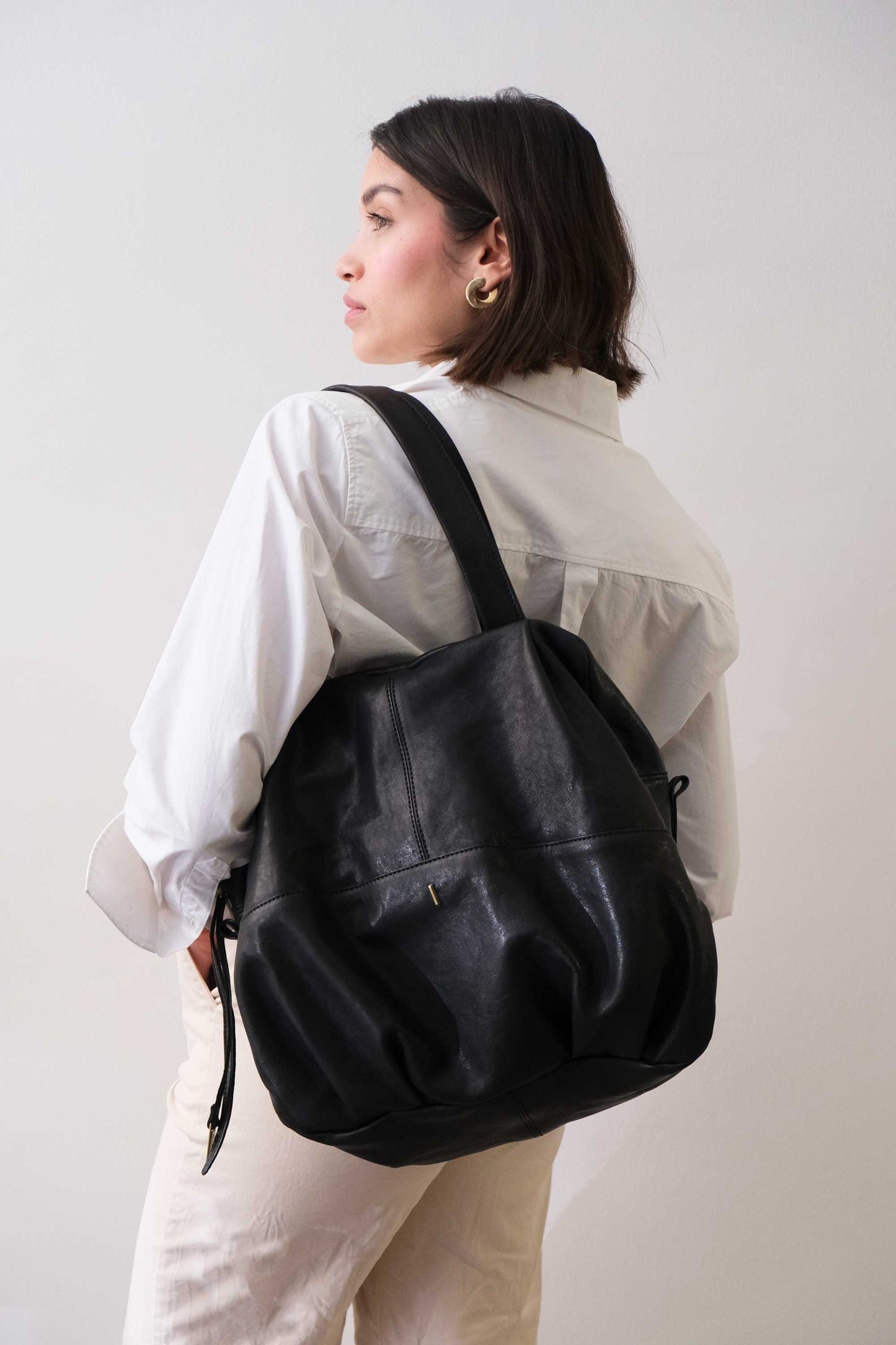 PRE ORDER discount 15%- Riri tote bag in black nappa leather- use code PREORDER15 - DELIVERY IS ESTIMATED WITHIN APPROXIMATELY 30 DAYS FROM THE ORDER DATE - Made in Italy -