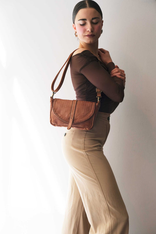 Barbara in turner cognac soft leather  - Made in Italy -