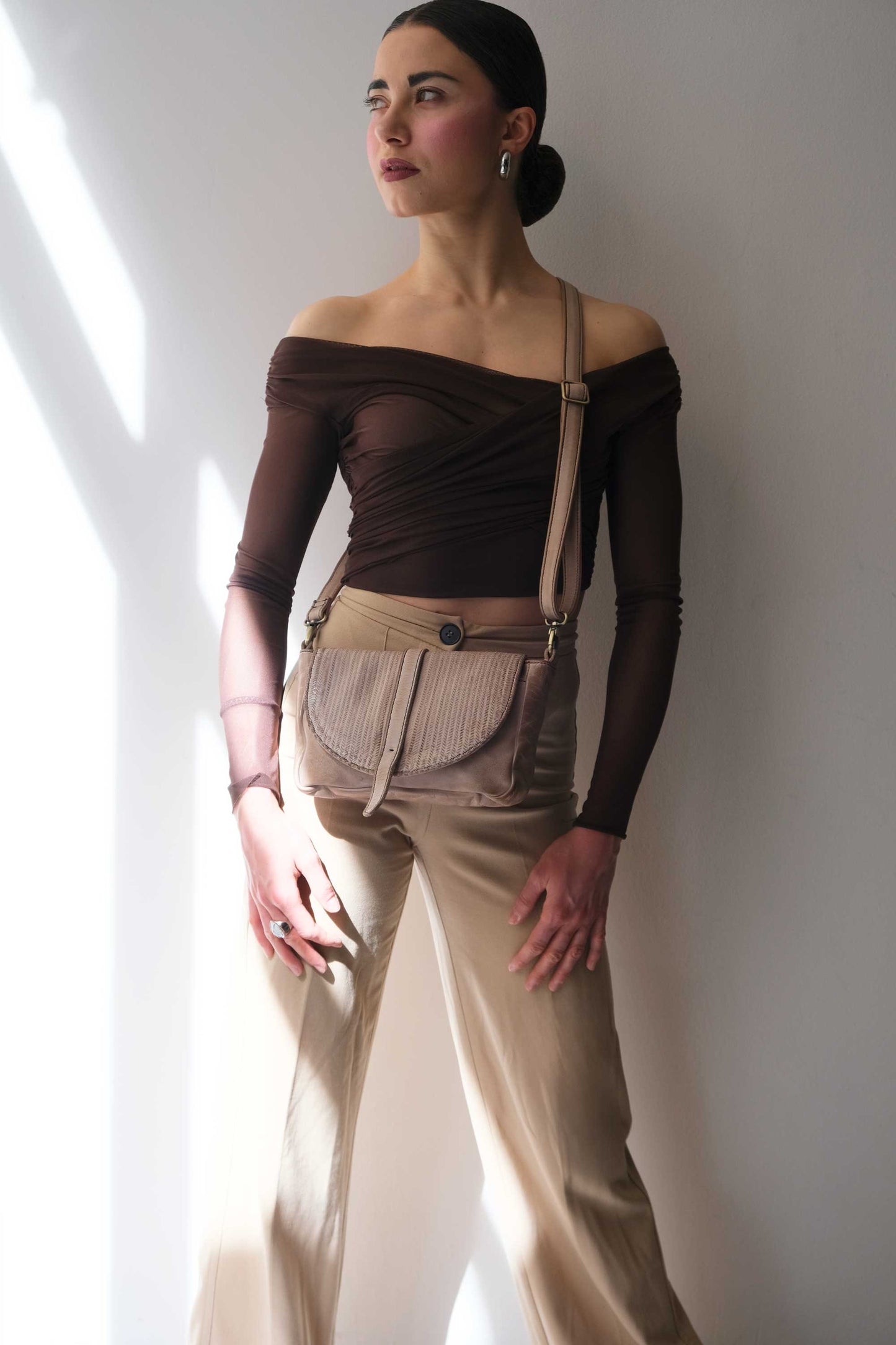 Barbara in turner sand soft leather  - Made in Italy -