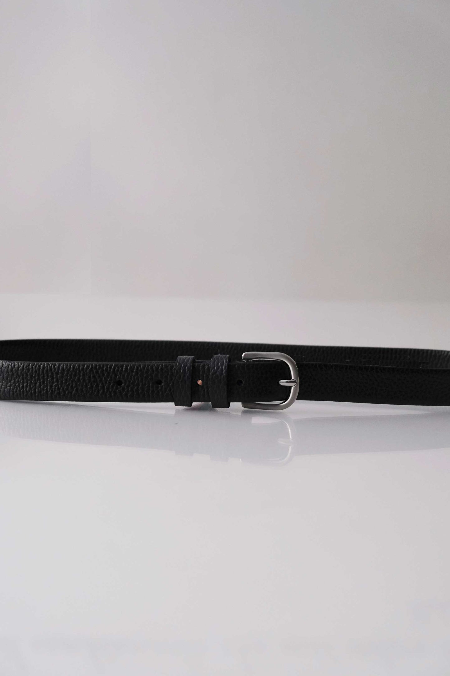 Belt Linea Natural Grain Calf black - Made in Italy -