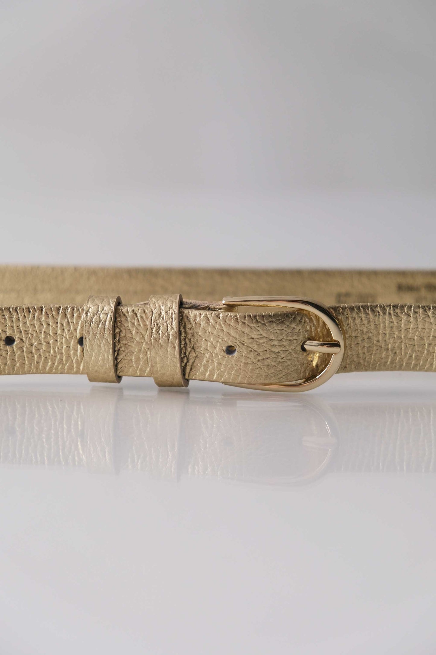 Belt Linea natural grain calf gold - Made in Italy -