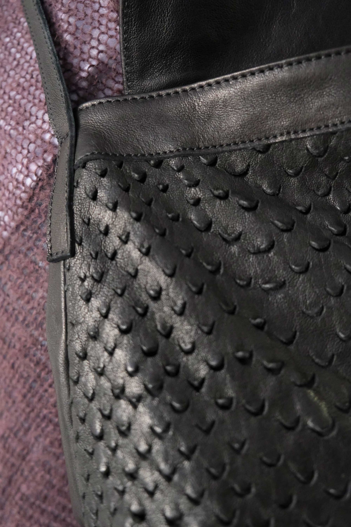 PRE ORDER discount 15%-Do saddle bag in black perforated leather  - use code PREORDER15 - DELIVERY IS ESTIMATED WITHIN APPROXIMATELY 30 DAYS FROM THE ORDER DATE- Made in Italy -