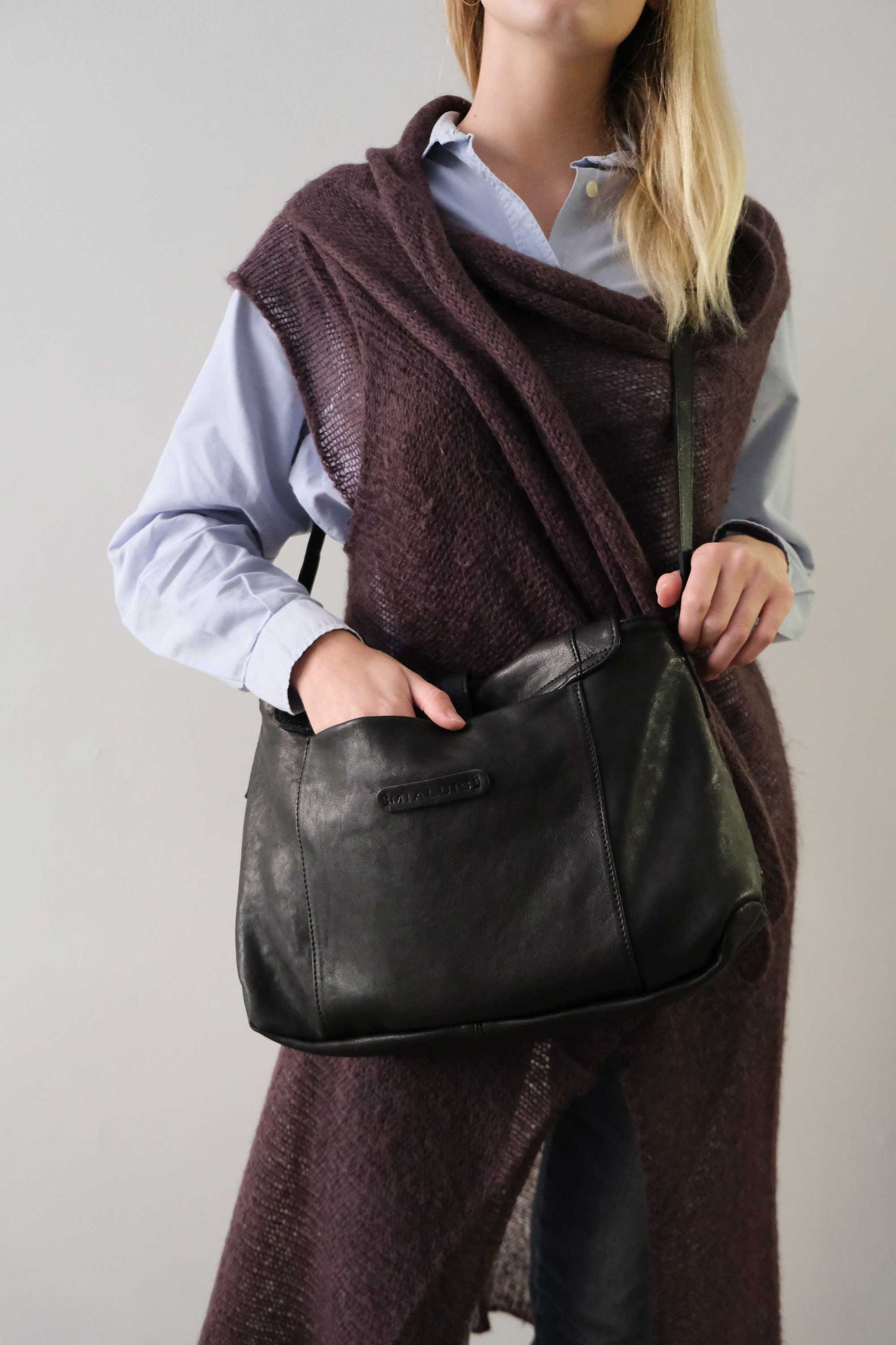 PRE ORDER discount 15%-Do saddle bag in black perforated leather  - use code PREORDER15 - DELIVERY IS ESTIMATED WITHIN APPROXIMATELY 30 DAYS FROM THE ORDER DATE- Made in Italy -