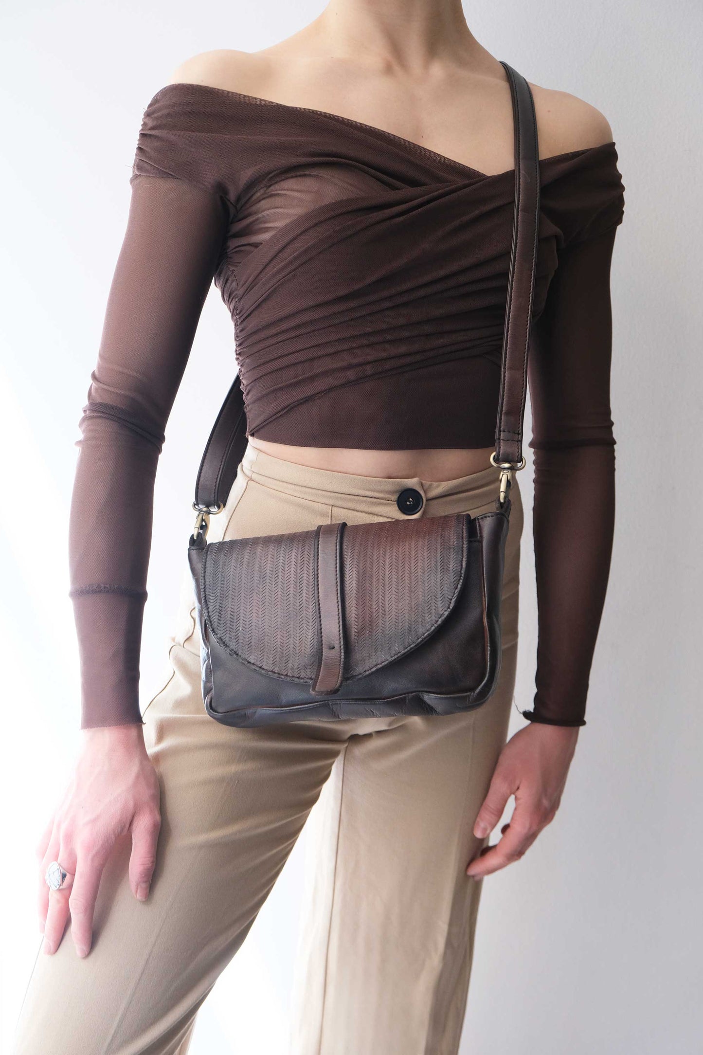 Barbara in turner caffè soft leather  - Made in Italy -