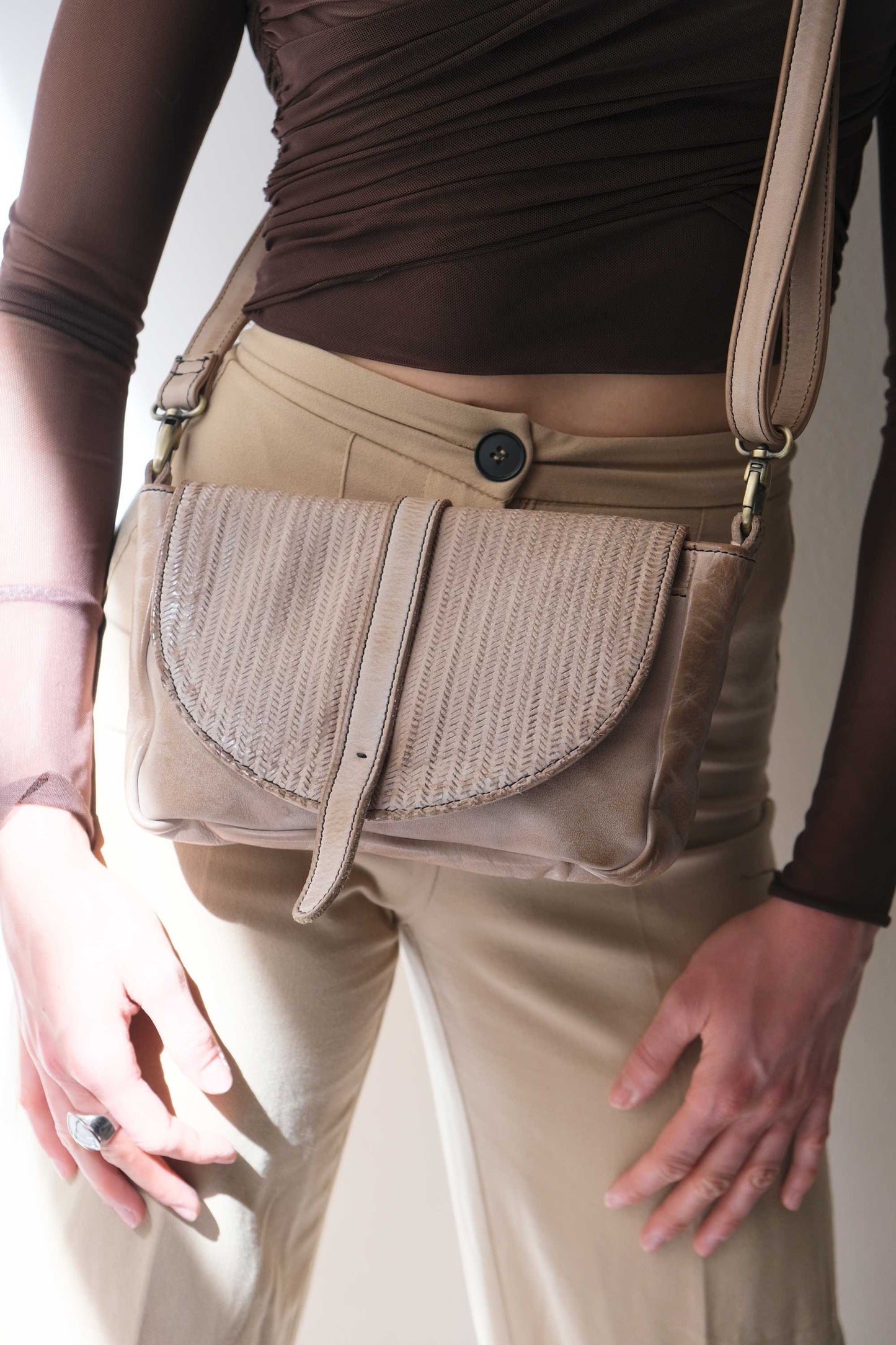 Barbara in turner sand soft leather  - Made in Italy -