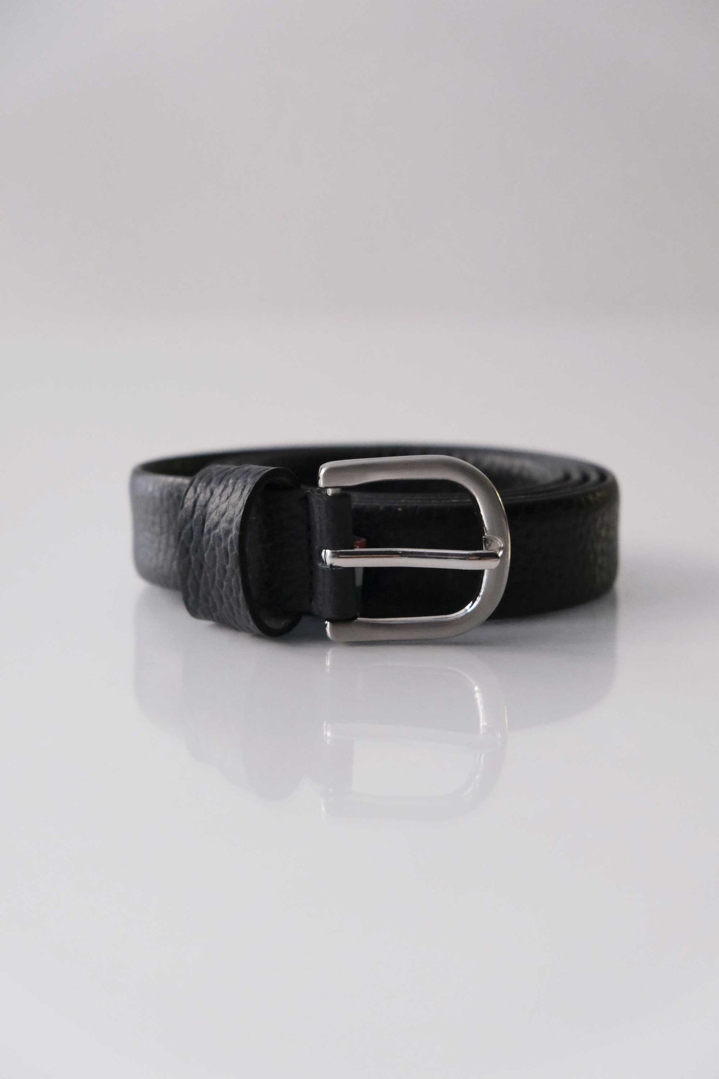 Belt Linea Natural Grain Calf black - Made in Italy -