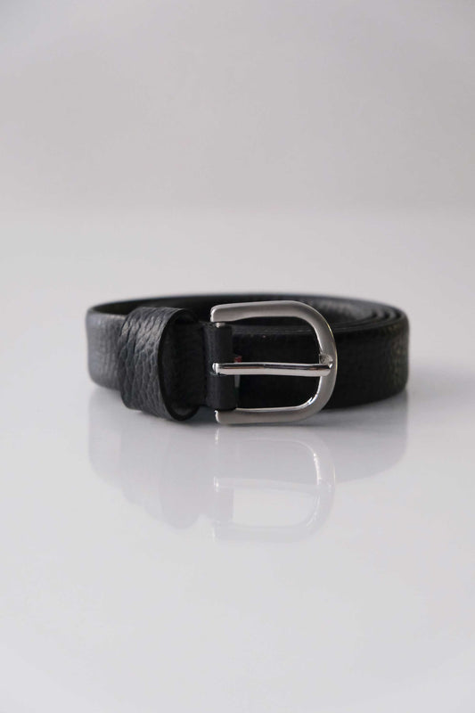 Belt Linea Natural Grain Calf black - Made in Italy -