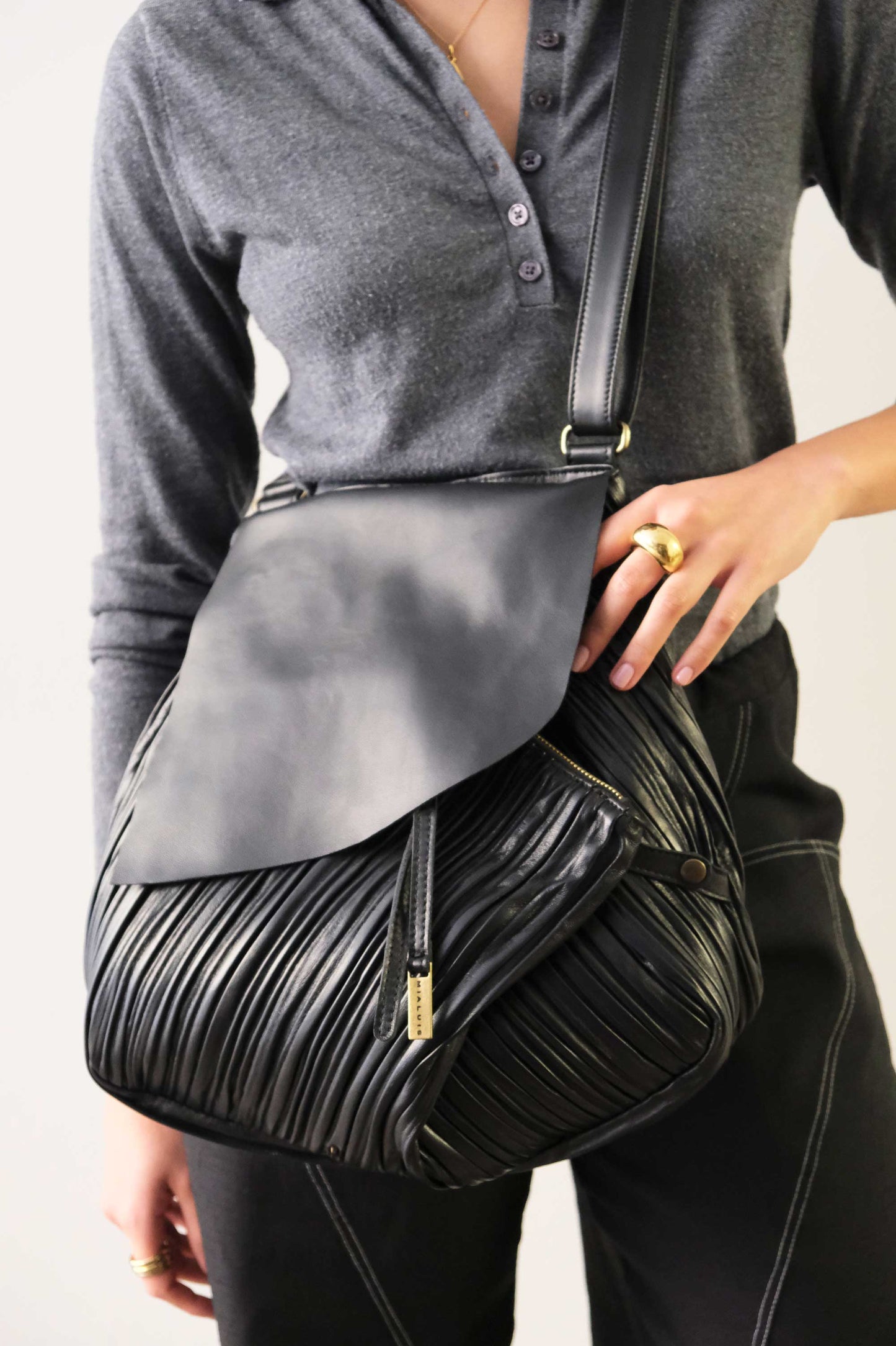 PRE ORDER discount 15%- tote bag in pleated black colour nappa leather - use code PREORDER15 - DELIVERY IS ESTIMATED WITHIN APPROXIMATELY 30 DAYS FROM THE ORDER DATE - Made in Italy -
