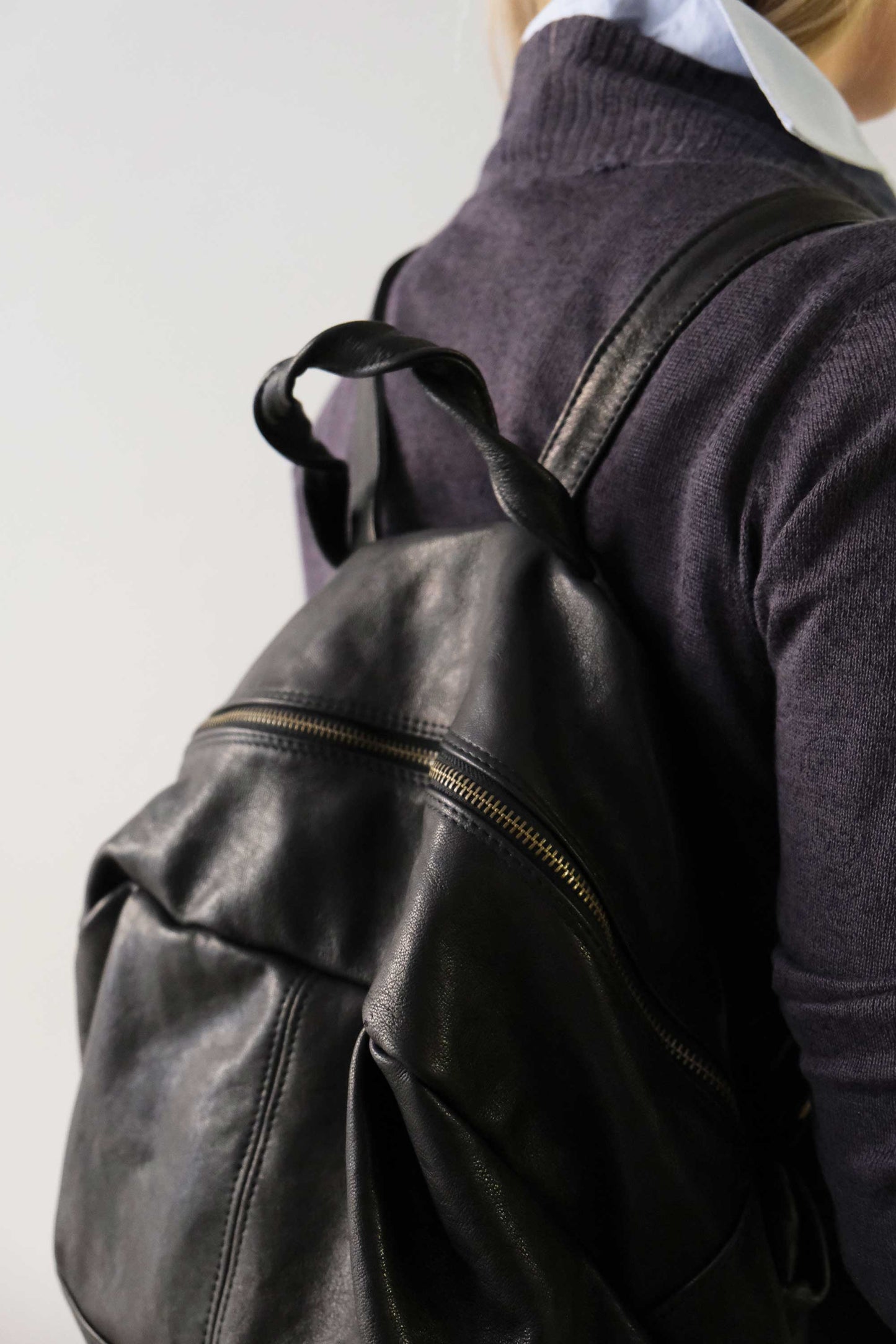 PRE ORDER discount 15%- Nerina backpack in black nappa leather- use code PREORDER15 - DELIVERY IS ESTIMATED WITHIN APPROXIMATELY 30 DAYS FROM THE ORDER DATE - Made in Italy -