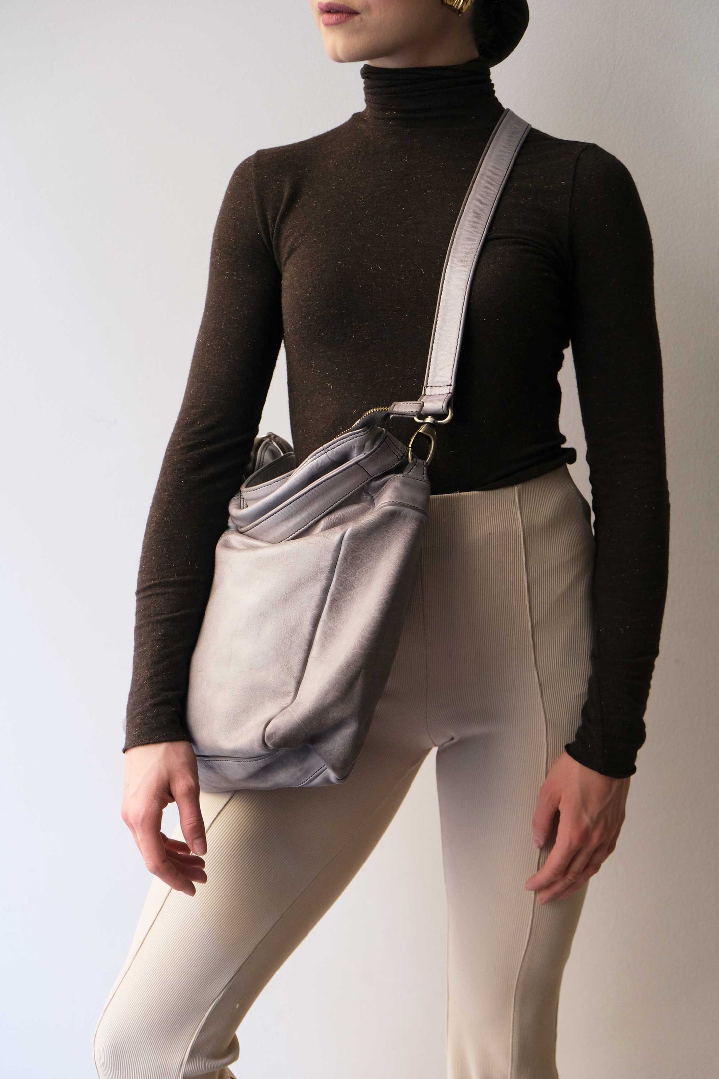 Valy in turner ash soft calf leather - Made in Italy -