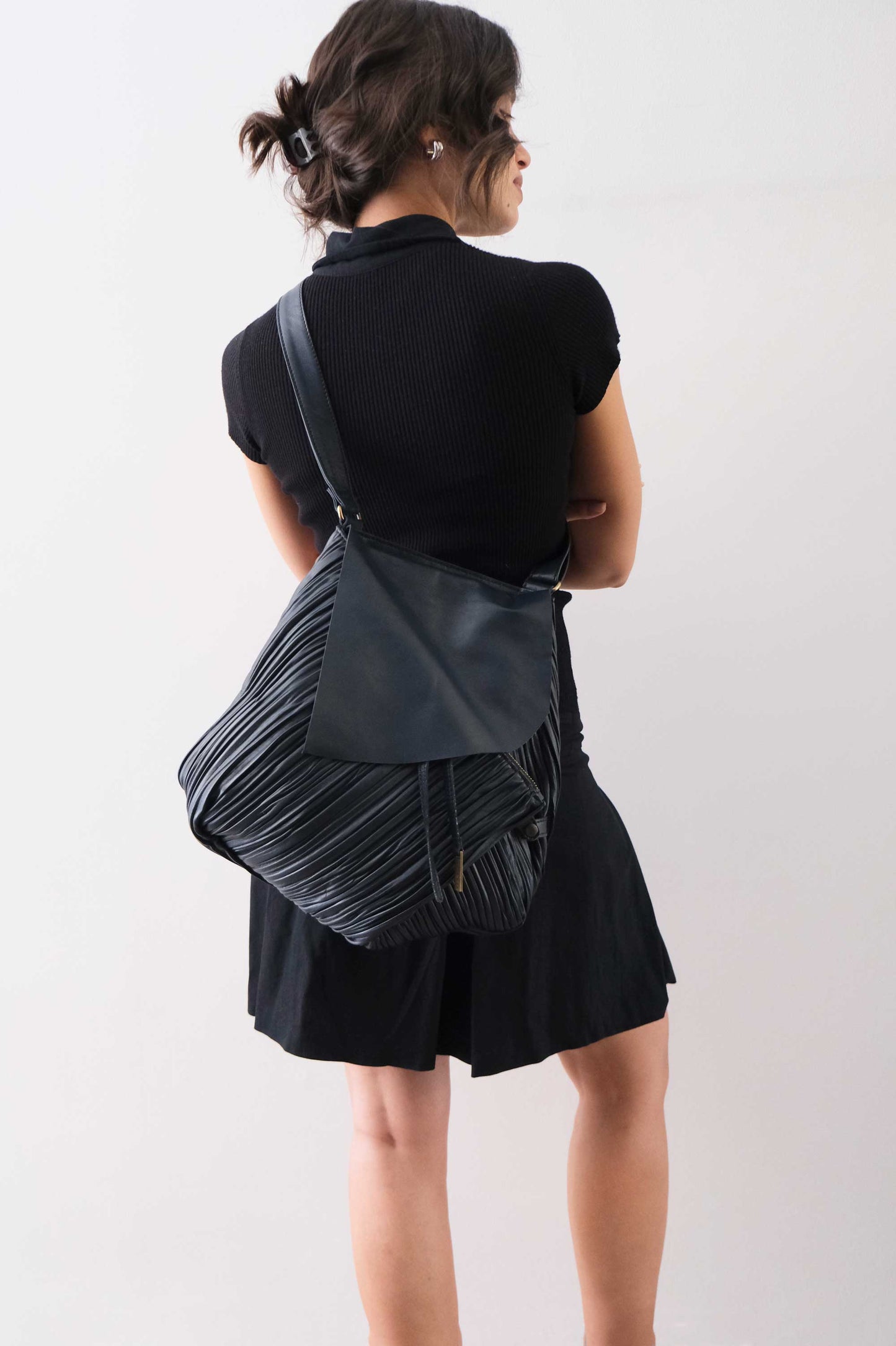 PRE ORDER discount 15%- Gabri tote bag in pleated navy colour nappa leather- use code PREORDER15 - DELIVERY IS ESTIMATED WITHIN APPROXIMATELY 30 DAYS FROM THE ORDER DATE - Made in Italy -