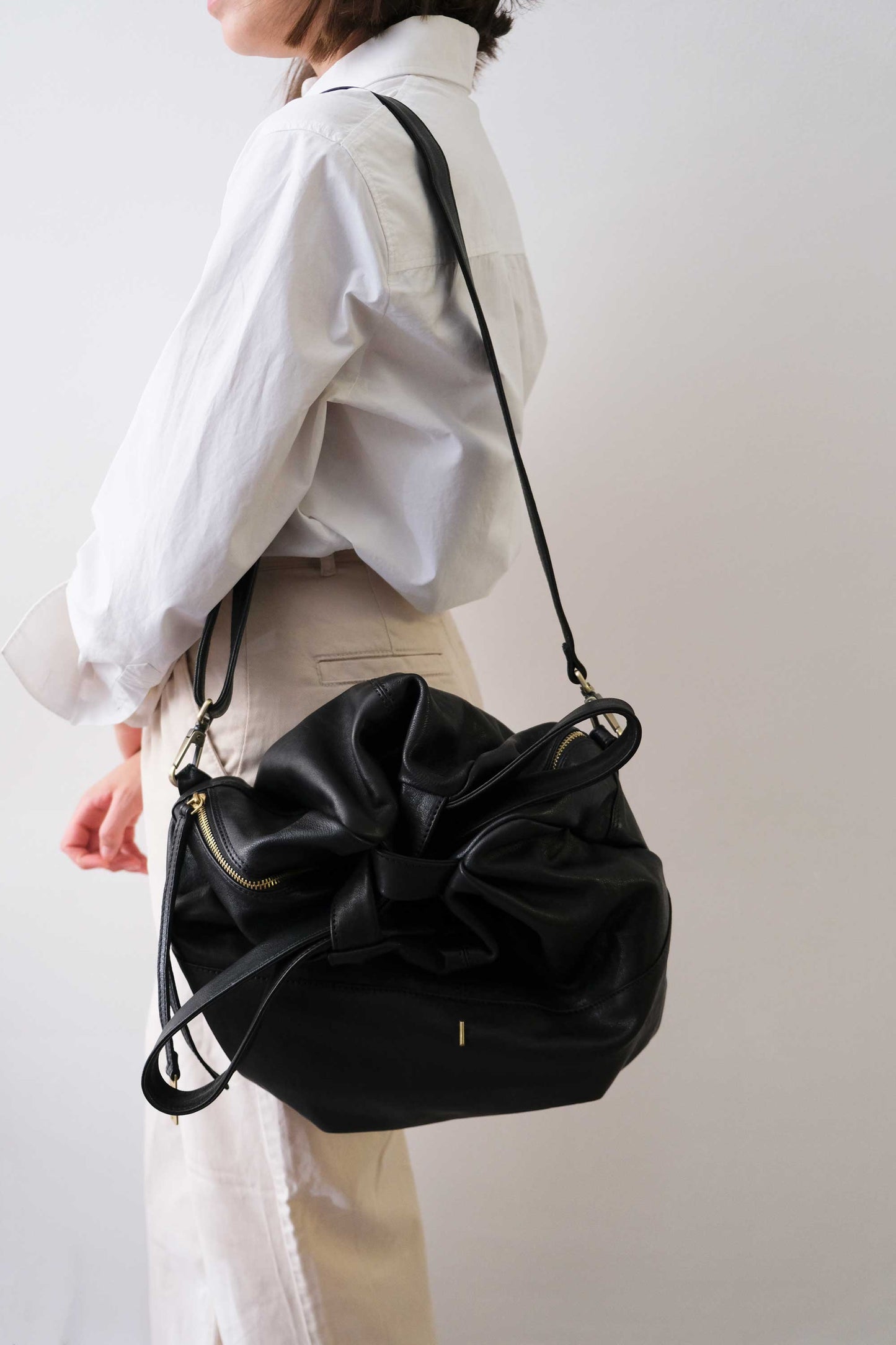 PRE ORDER discount 15%- Riri tote bag in black nappa leather- use code PREORDER15 - DELIVERY IS ESTIMATED WITHIN APPROXIMATELY 30 DAYS FROM THE ORDER DATE - Made in Italy -