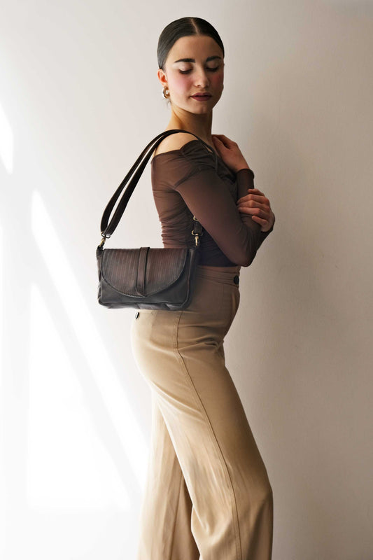 Barbara in turner caffè soft leather  - Made in Italy -