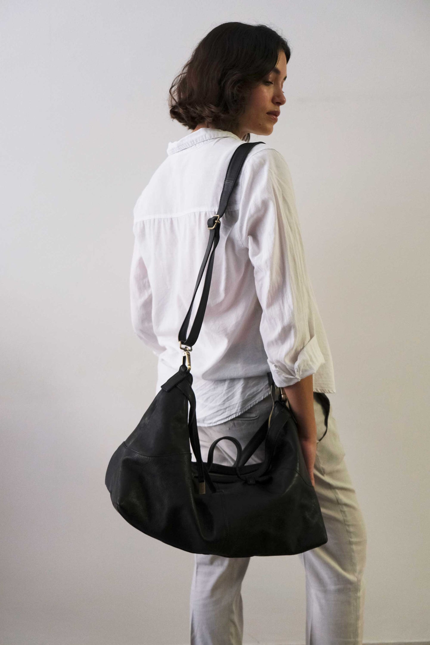 PRE ORDER discount 15%- Cloudy crossbody bag in black nappa leather - use code PREORDER15 - DELIVERY IS ESTIMATED WITHIN APPROXIMATELY 30 DAYS FROM THE ORDER DATE - Made in Italy -