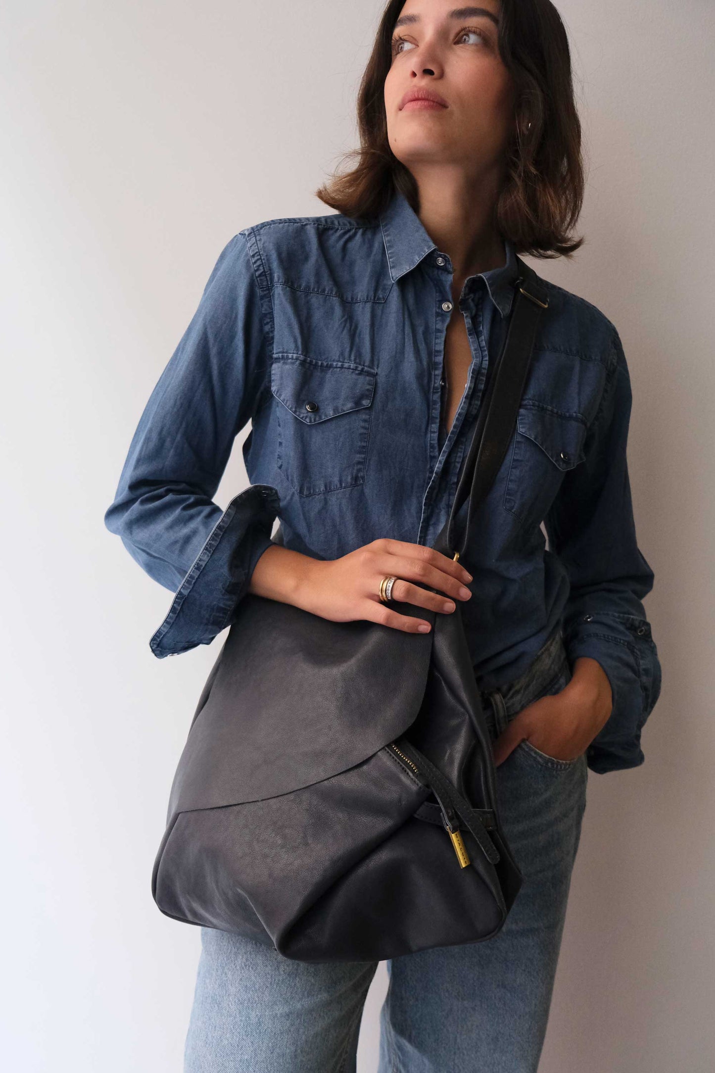 PRE ORDER discount 15%-Gabri tote bag in soft nappa navy- use code PREORDER15 - DELIVERY IS ESTIMATED WITHIN APPROXIMATELY 30 DAYS FROM THE ORDER DATE- Made in Italy -