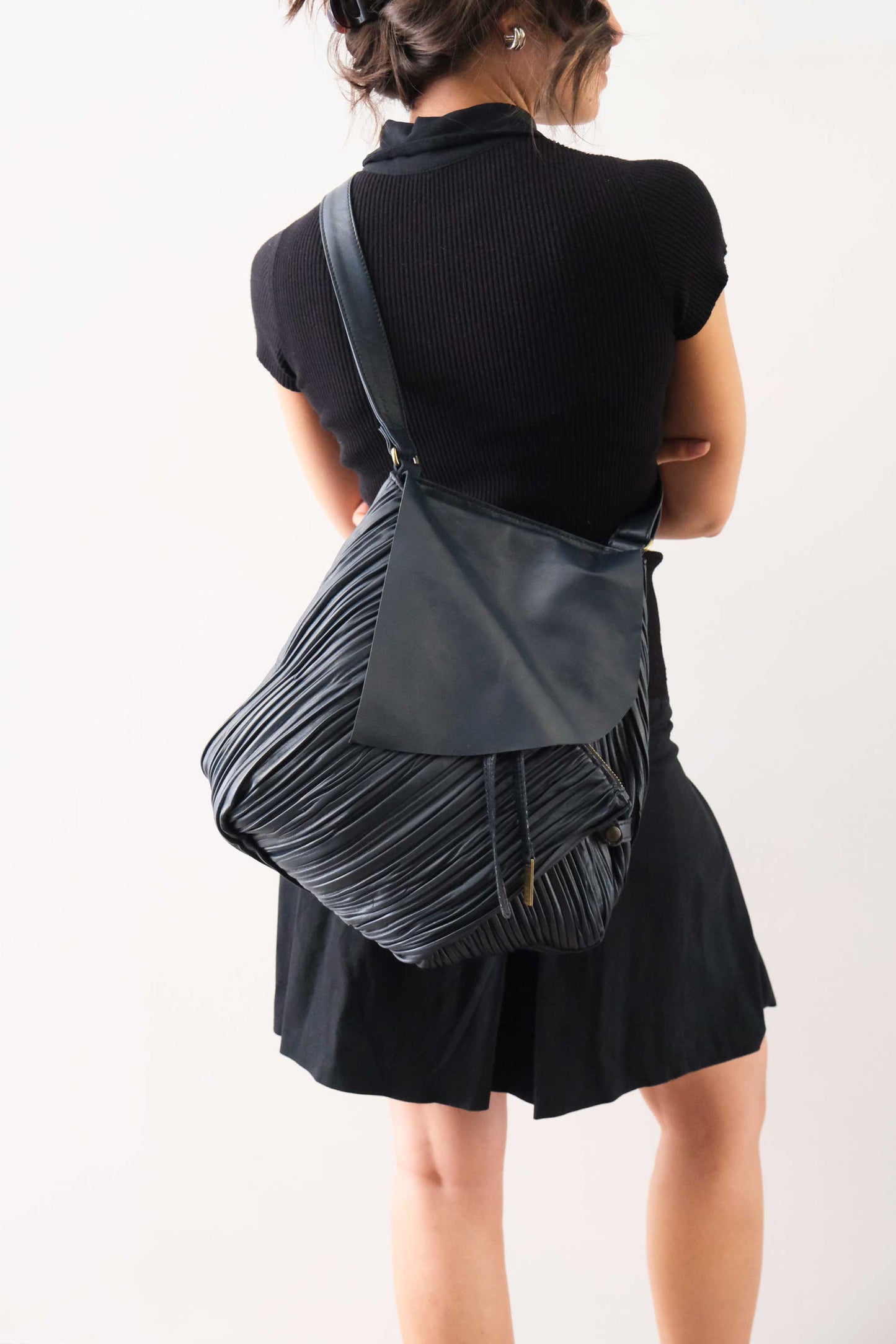 PRE ORDER discount 15%- Gabri tote bag in pleated navy colour nappa leather- use code PREORDER15 - DELIVERY IS ESTIMATED WITHIN APPROXIMATELY 30 DAYS FROM THE ORDER DATE - Made in Italy -