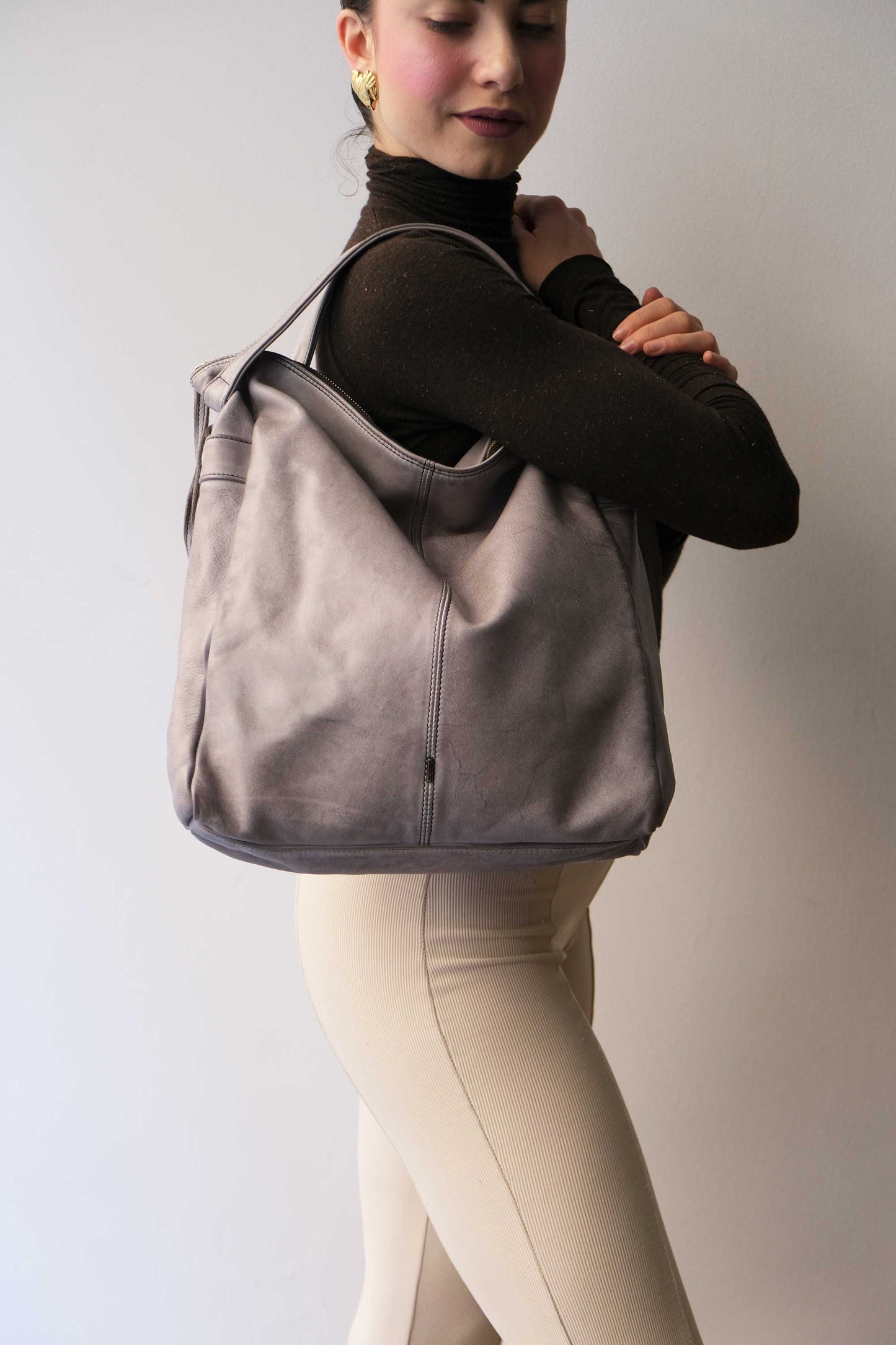Valy in turner ash soft calf leather - Made in Italy -