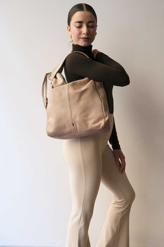 Valy in turner sand soft calf leather - Made in Italy -