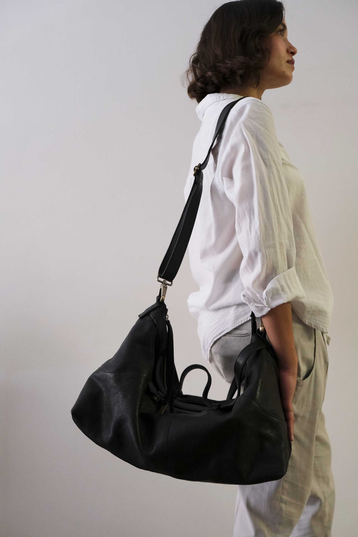 PRE ORDER discount 15%- Cloudy crossbody bag in black nappa leather - use code PREORDER15 - DELIVERY IS ESTIMATED WITHIN APPROXIMATELY 30 DAYS FROM THE ORDER DATE - Made in Italy -