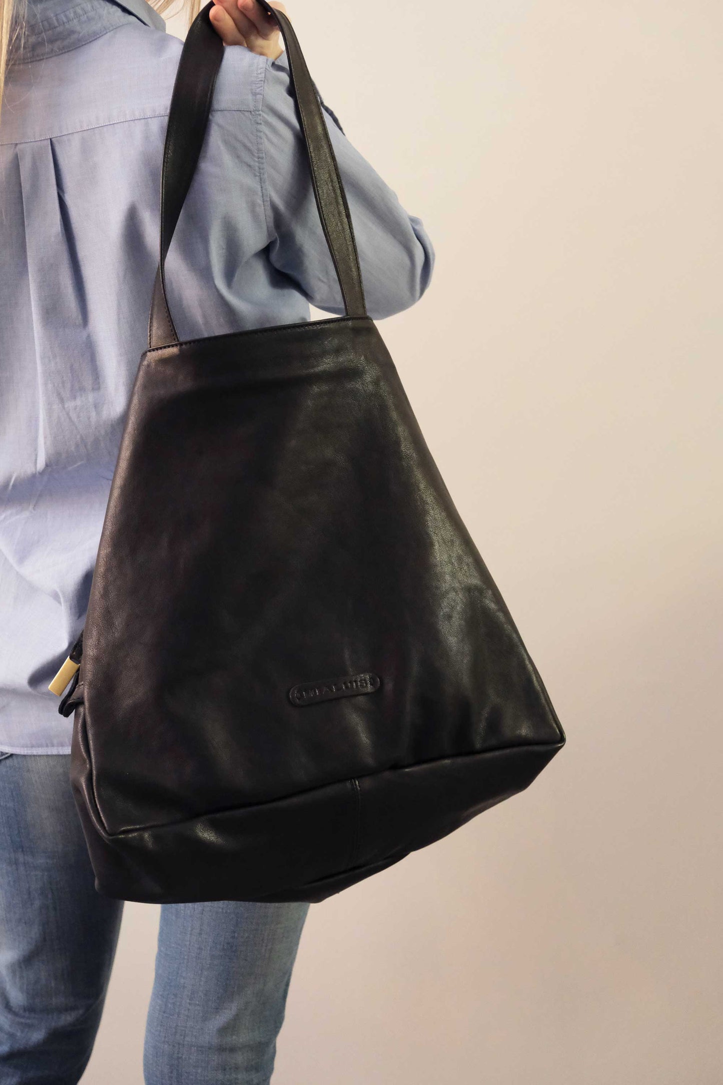 PRE ORDER discount 15%-Ferdi tote bag in black nappa leather  - use code PREORDER15 - ESTIMATED DELIVERY END SEPTEMBER - Made in Italy -