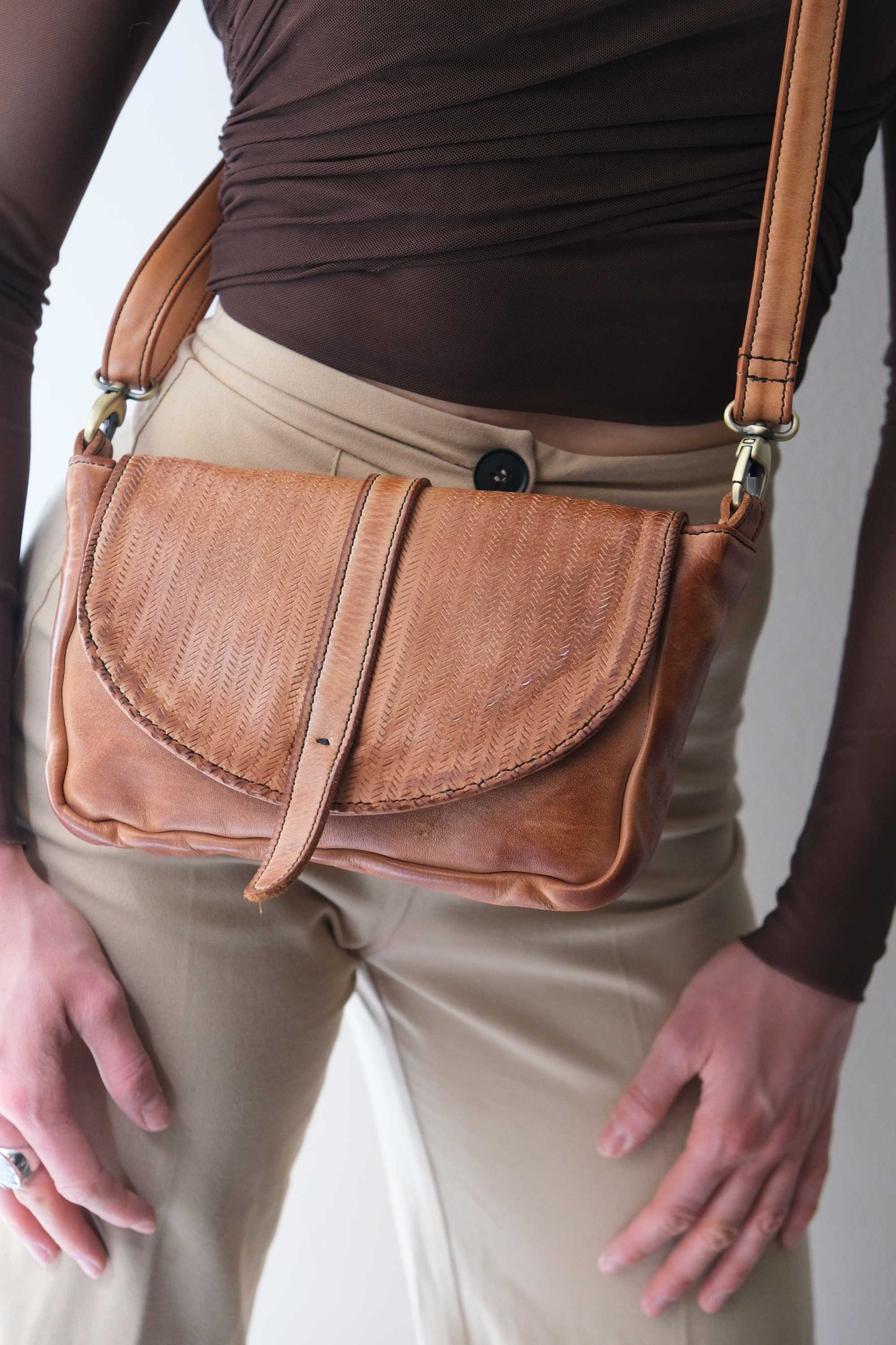 Barbara in turner cognac soft leather  - Made in Italy -