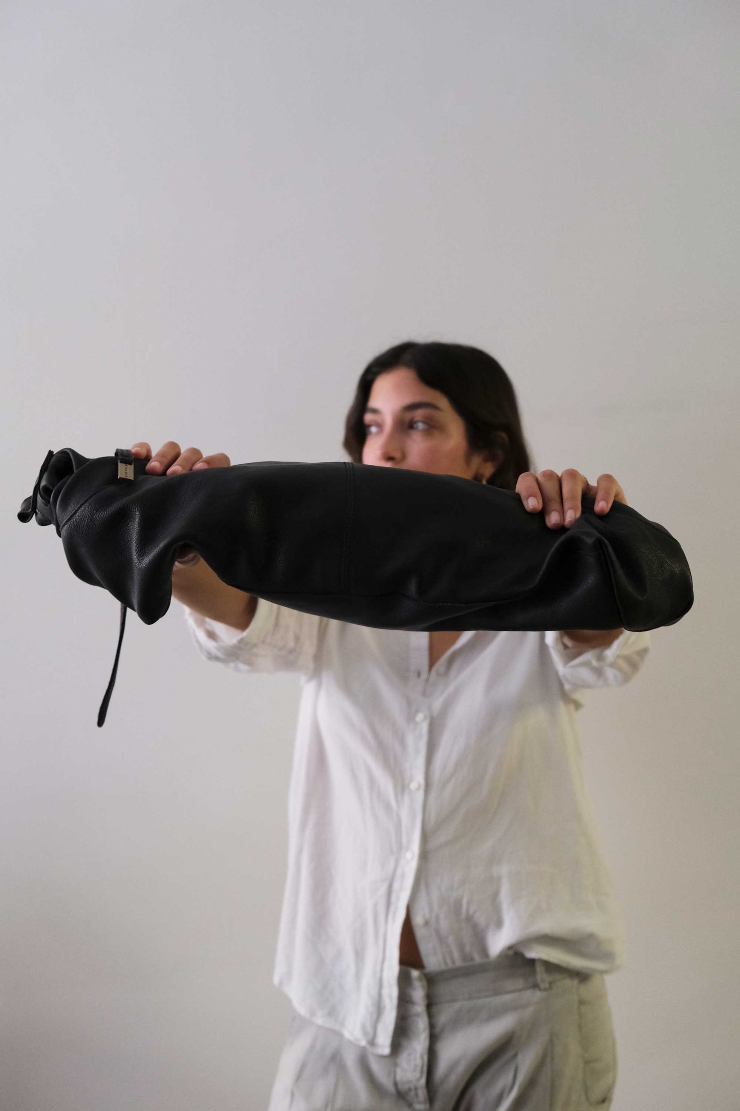 PRE ORDER discount 15%- Cloudy crossbody bag in black nappa leather - use code PREORDER15 - DELIVERY IS ESTIMATED WITHIN APPROXIMATELY 30 DAYS FROM THE ORDER DATE - Made in Italy -