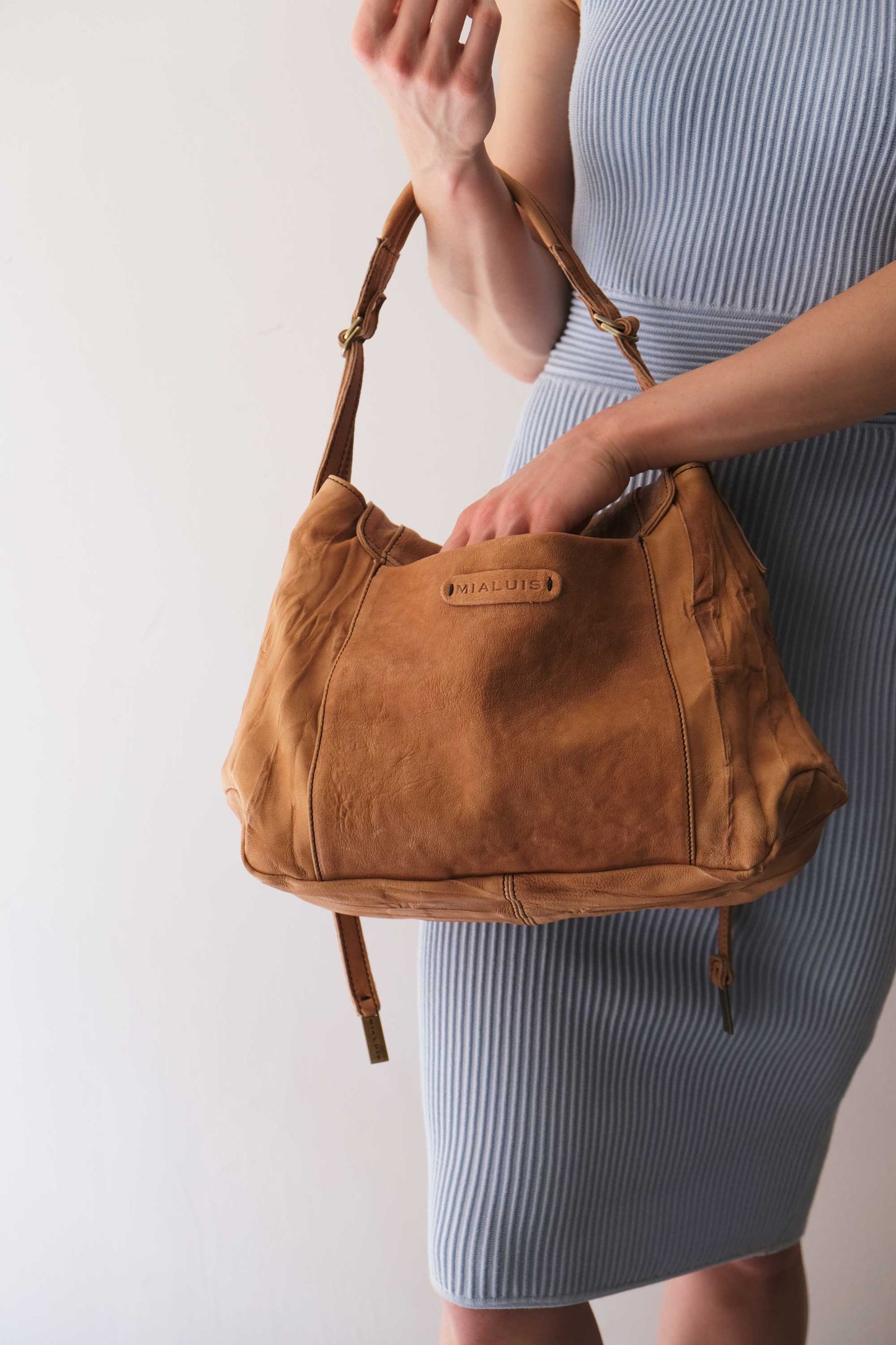 Do saddle bag cognac in soft nappa lomé - Made in Italy -