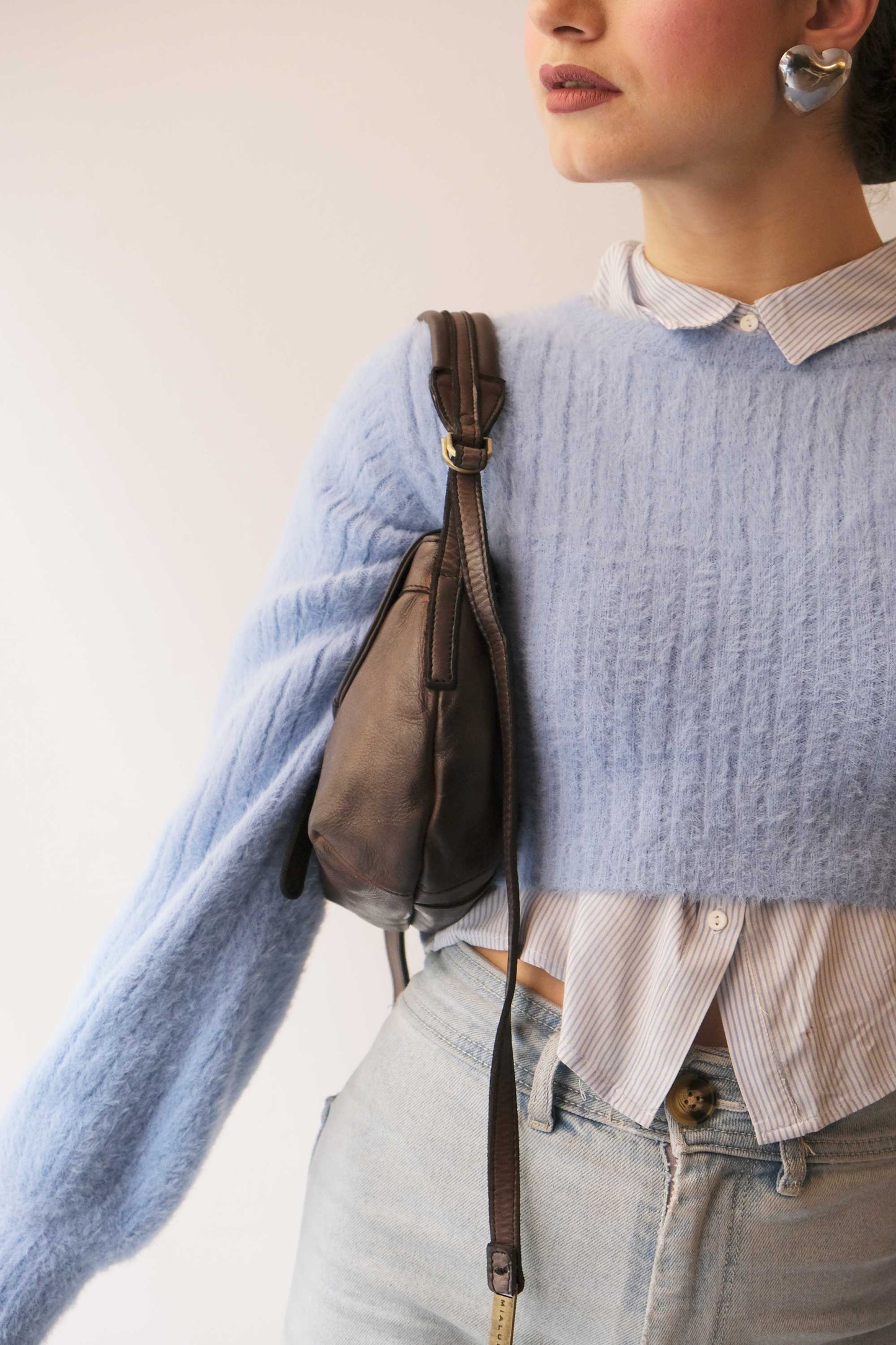 Do mini saddle bag in caffè turner calf soft leather - Made in Italy-