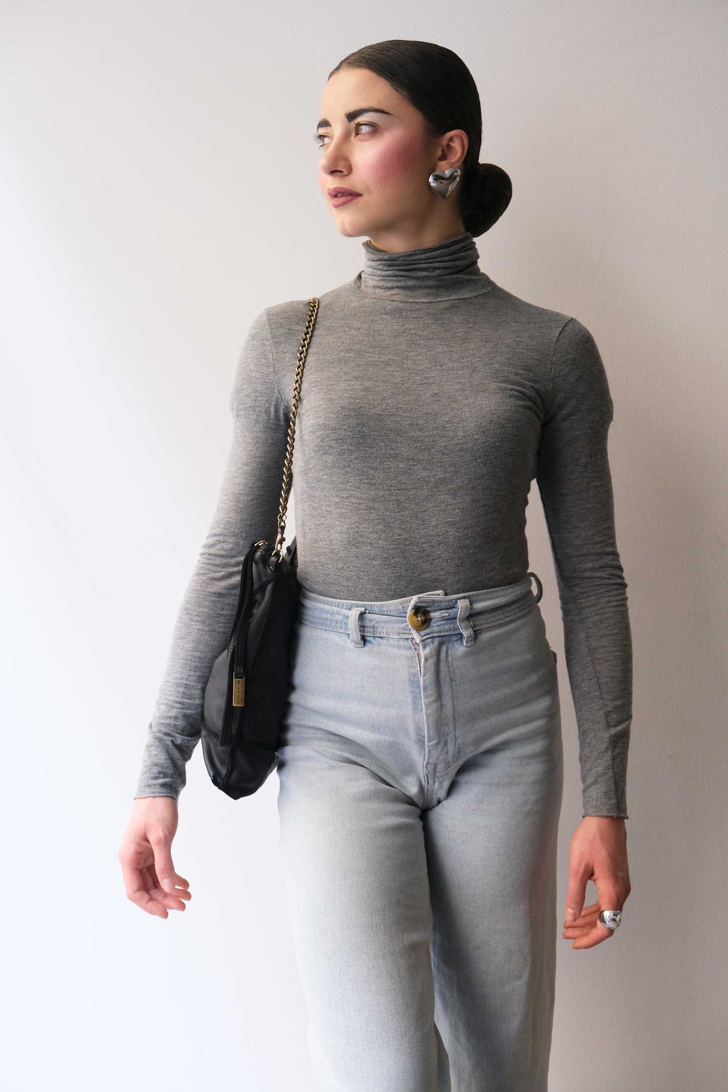 Rezoe black garment-dyed leather - Made in Italy -