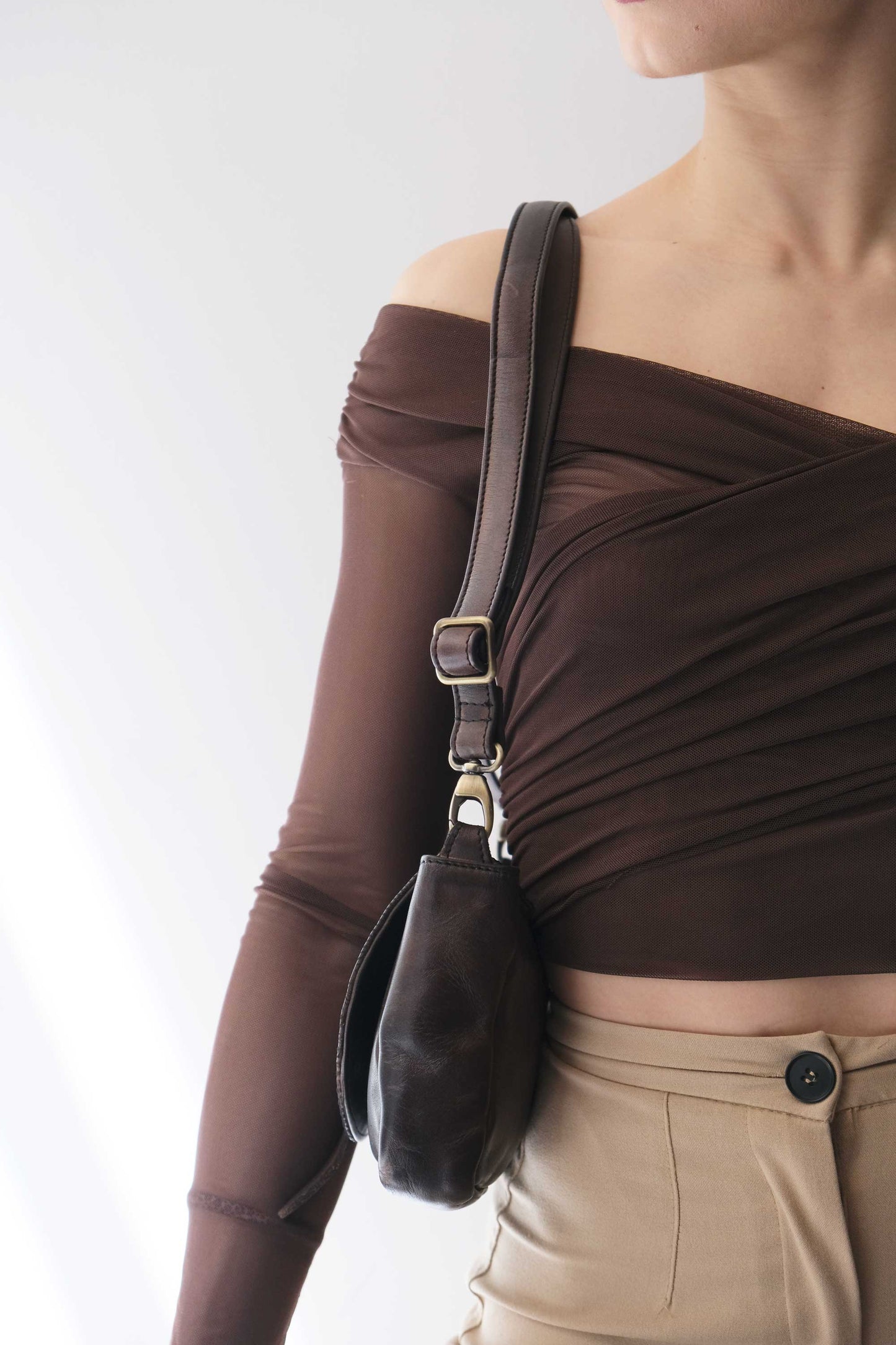 Barbara in turner caffè soft leather  - Made in Italy -